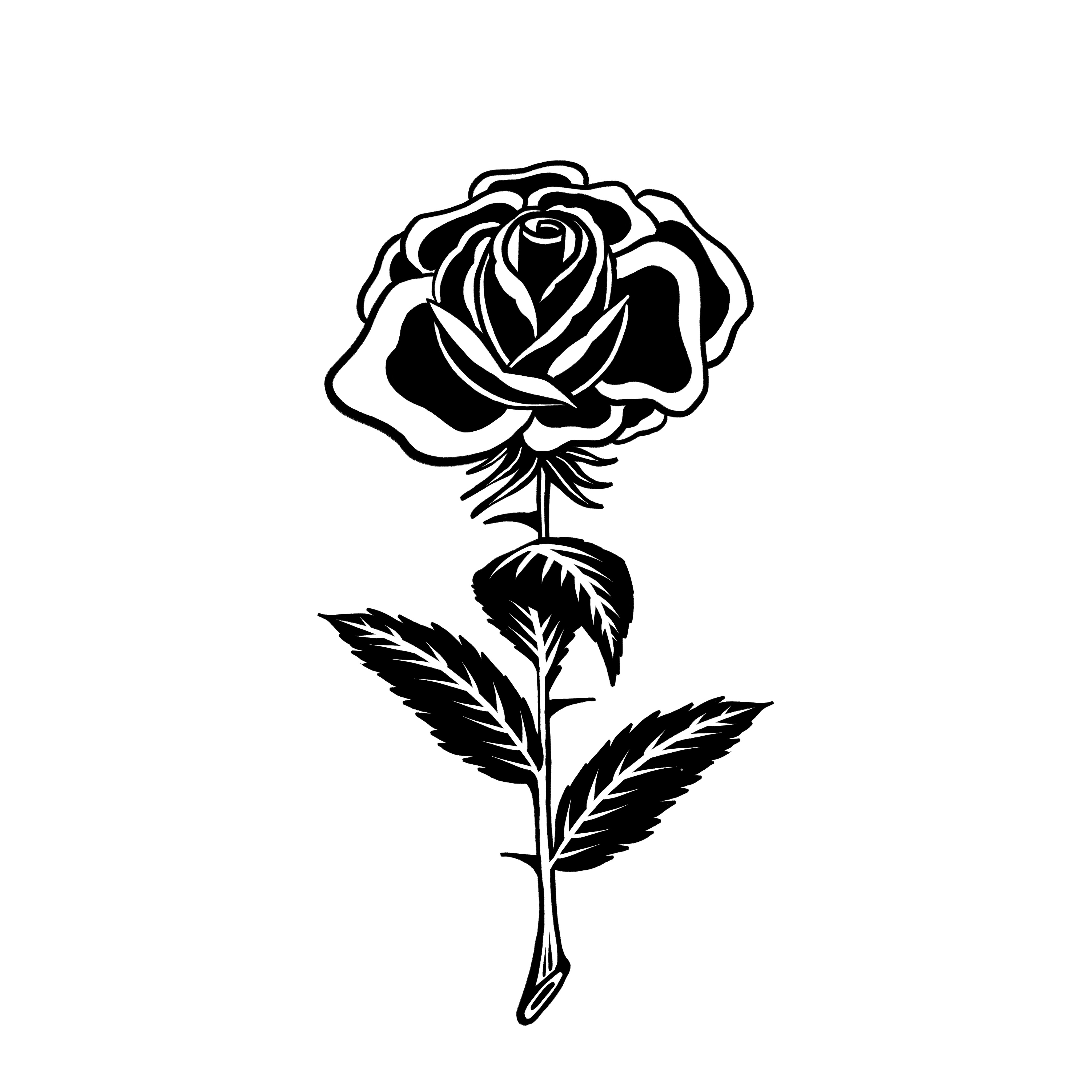 Blackwork Roses Embroidery Design | EmbroideryDesigns.com