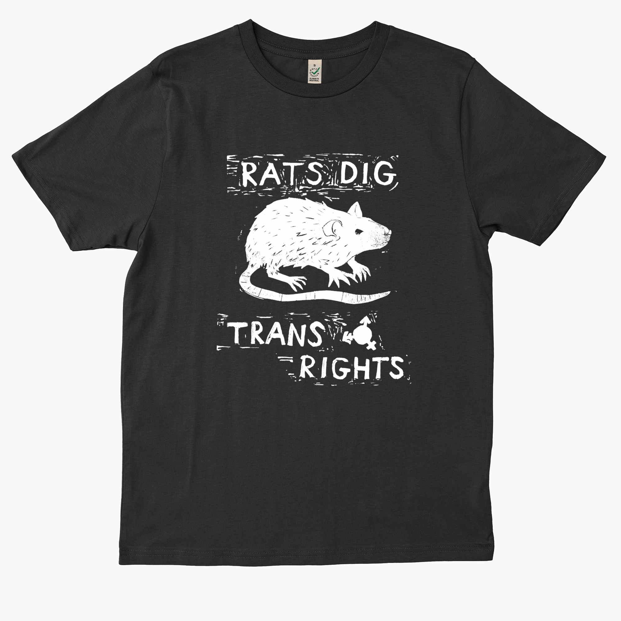 RATS DIG TRANS RIGHTS IN BLACK | Everpress