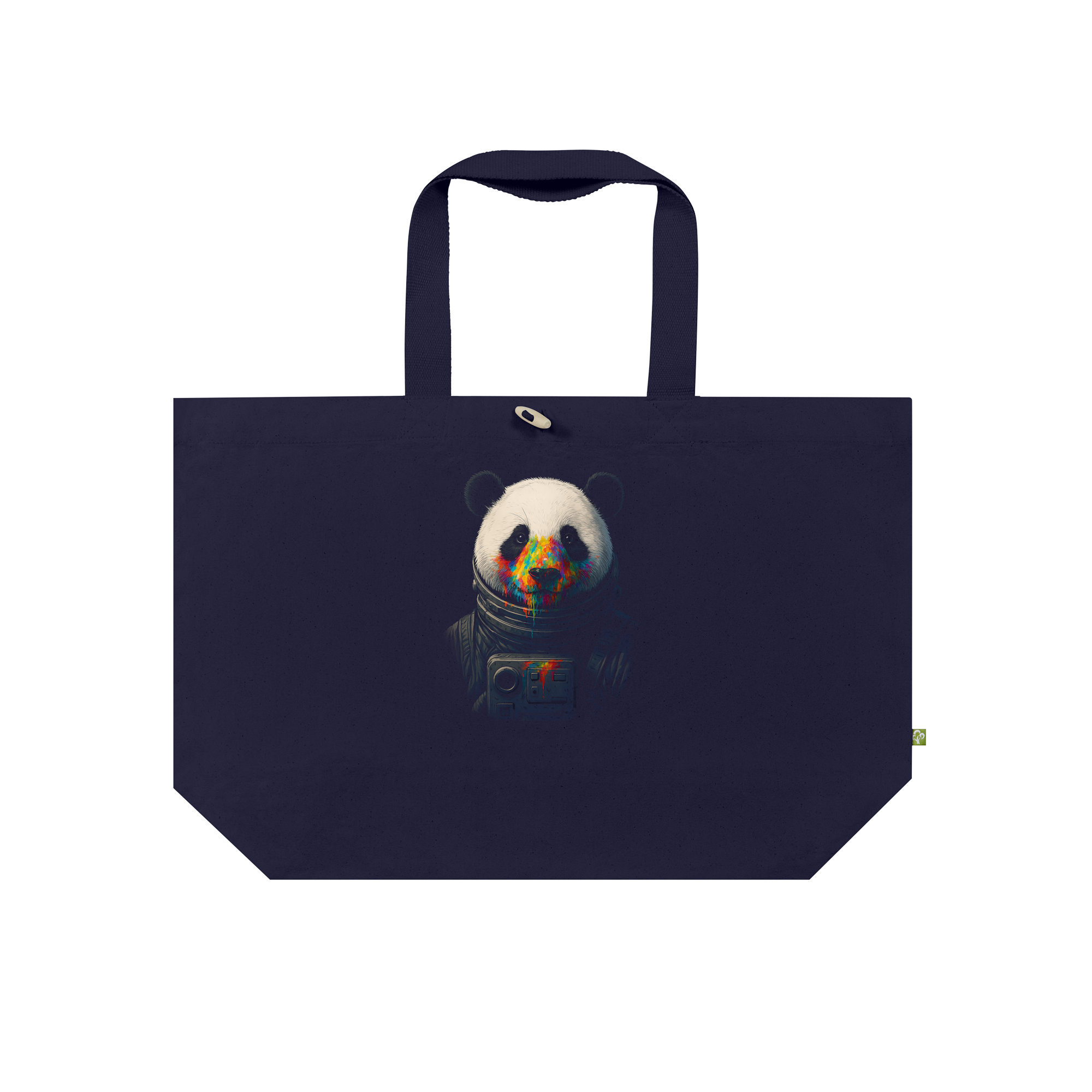 Colorful Cosmic Art Bag in French Navy