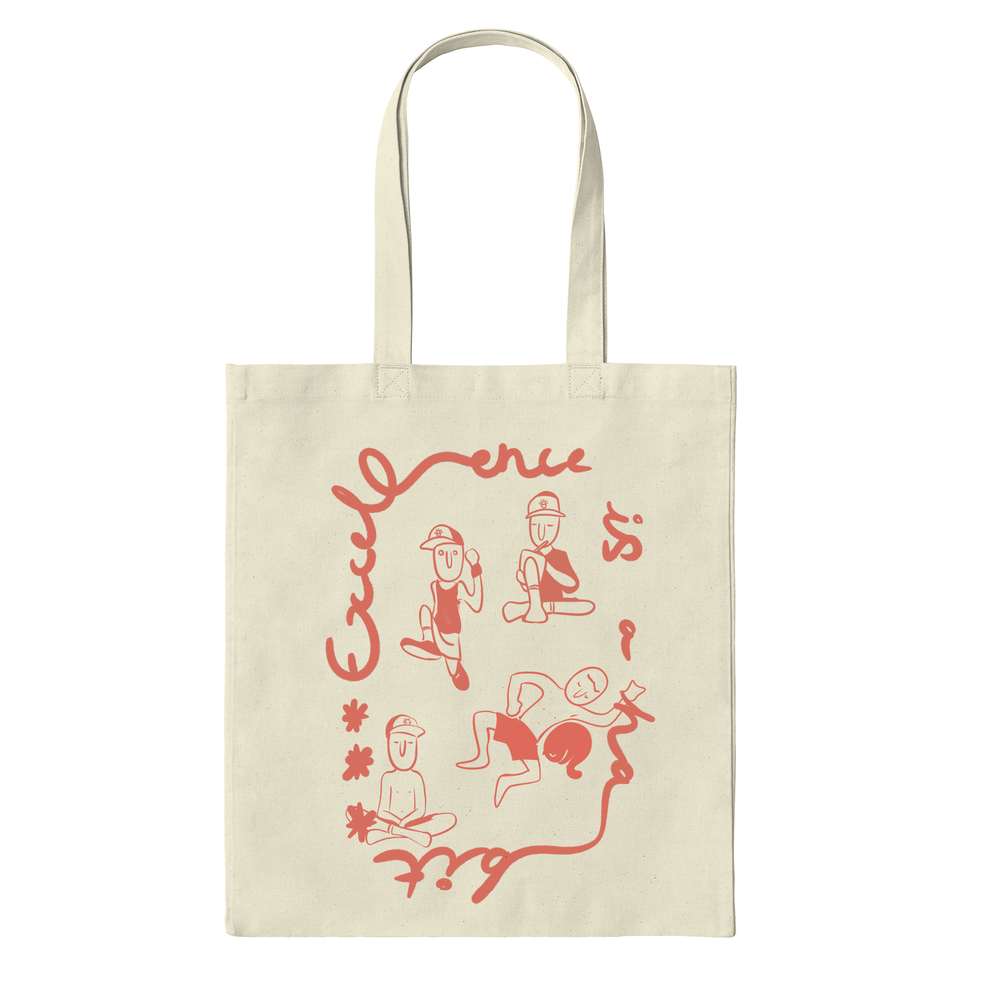 Excellence Is A Habit Bag in Natural