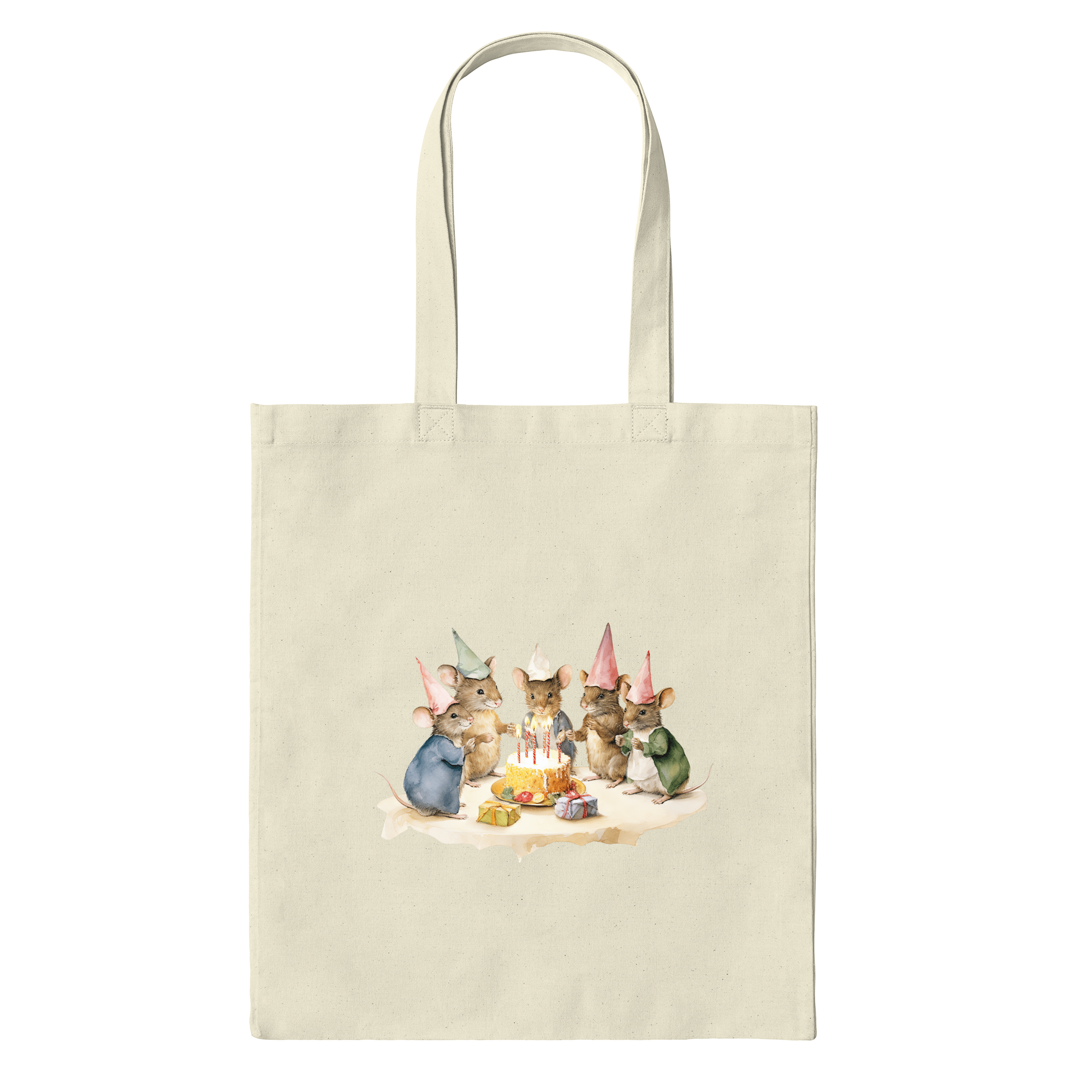 Birthday Mice Group By Glowybox Bag in Natural