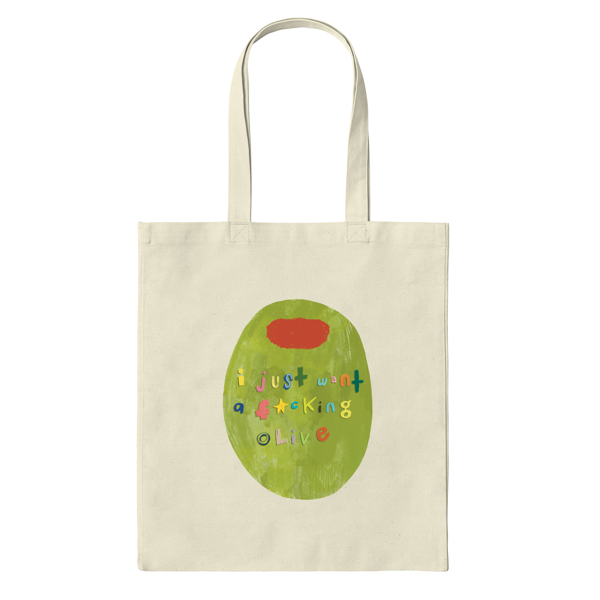 Big Olive Tote Bag in Natural