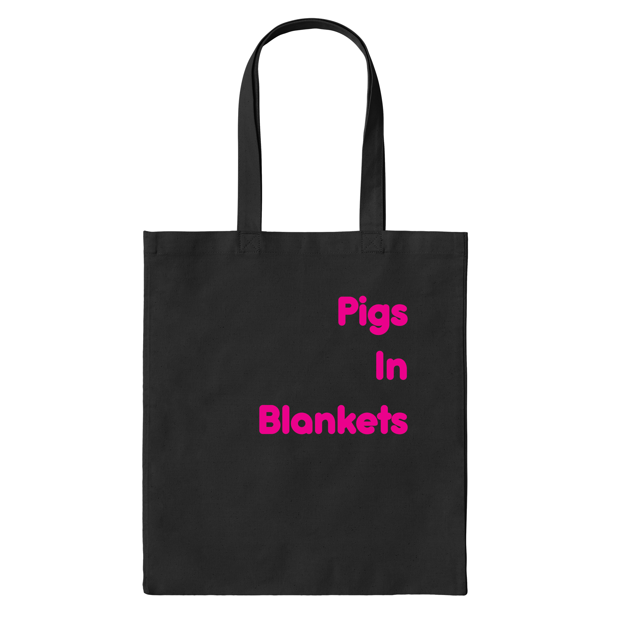 Pigs In Blankets Pink Bag in Black