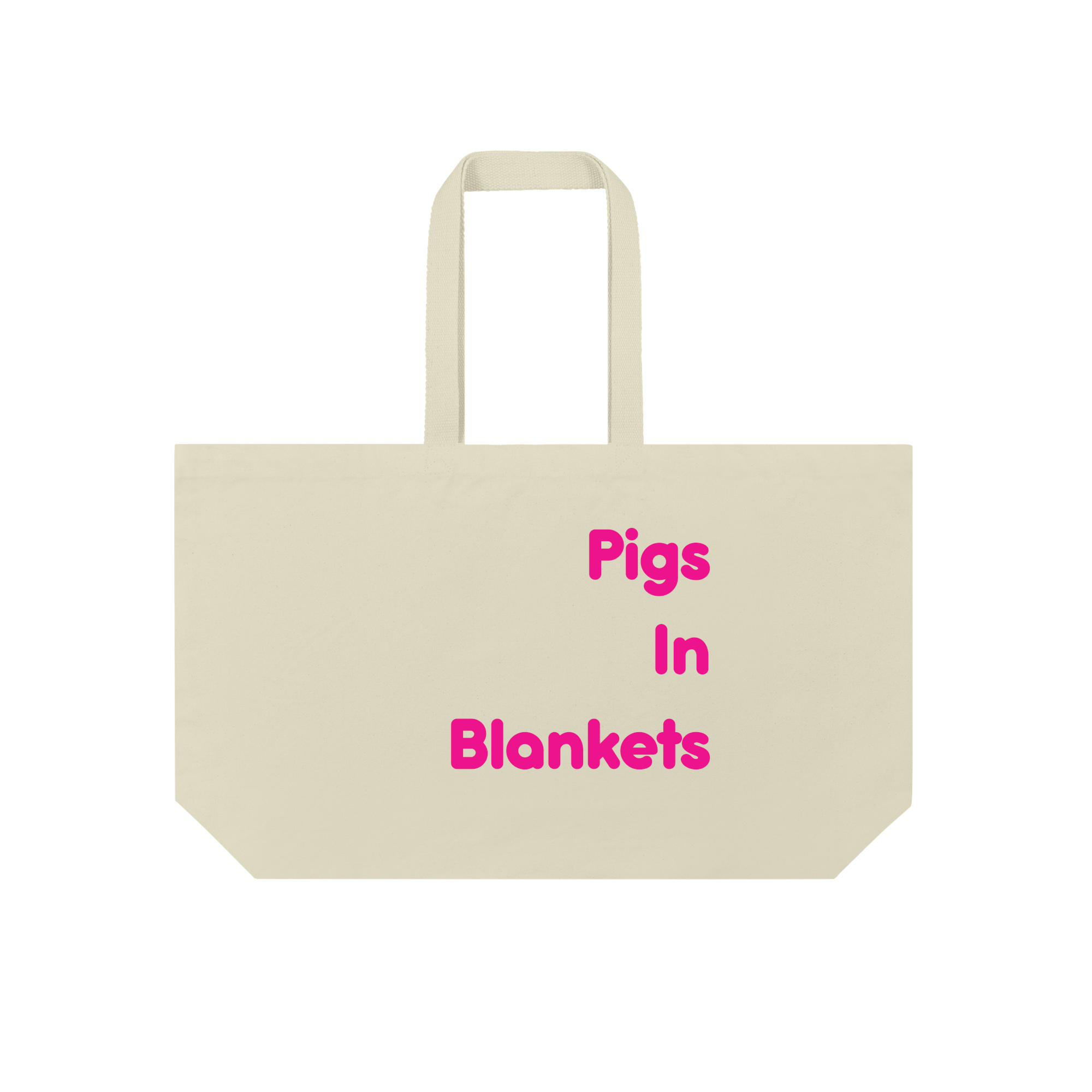 Pigs In Blankets Pink Bag in Natural