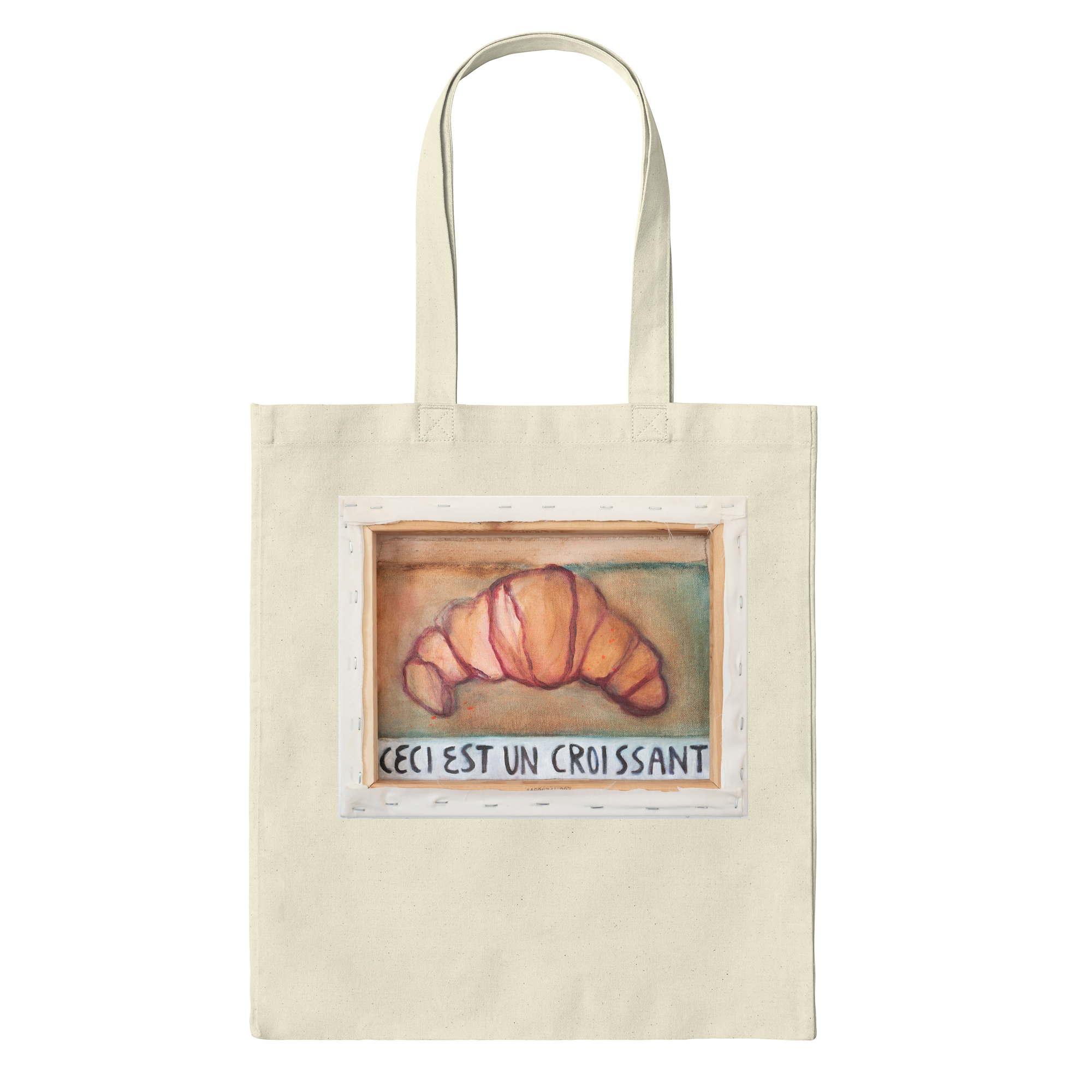 Ceci N'est Pas Un Croissant Tote Bag in Natural