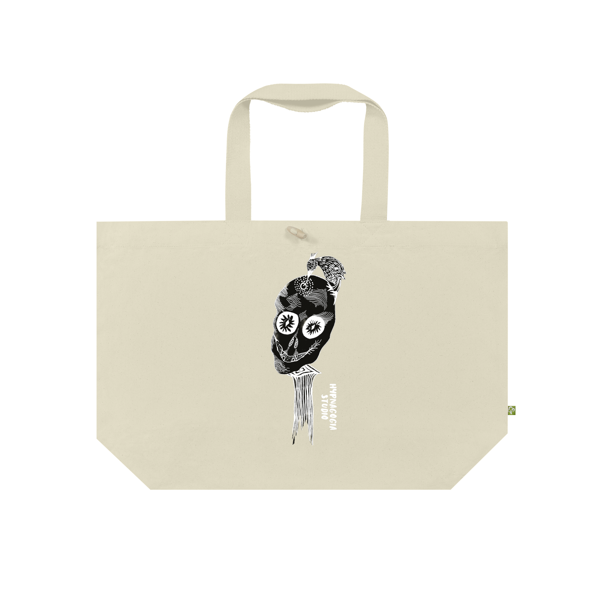 Skeleton And Bird Bag in Natural