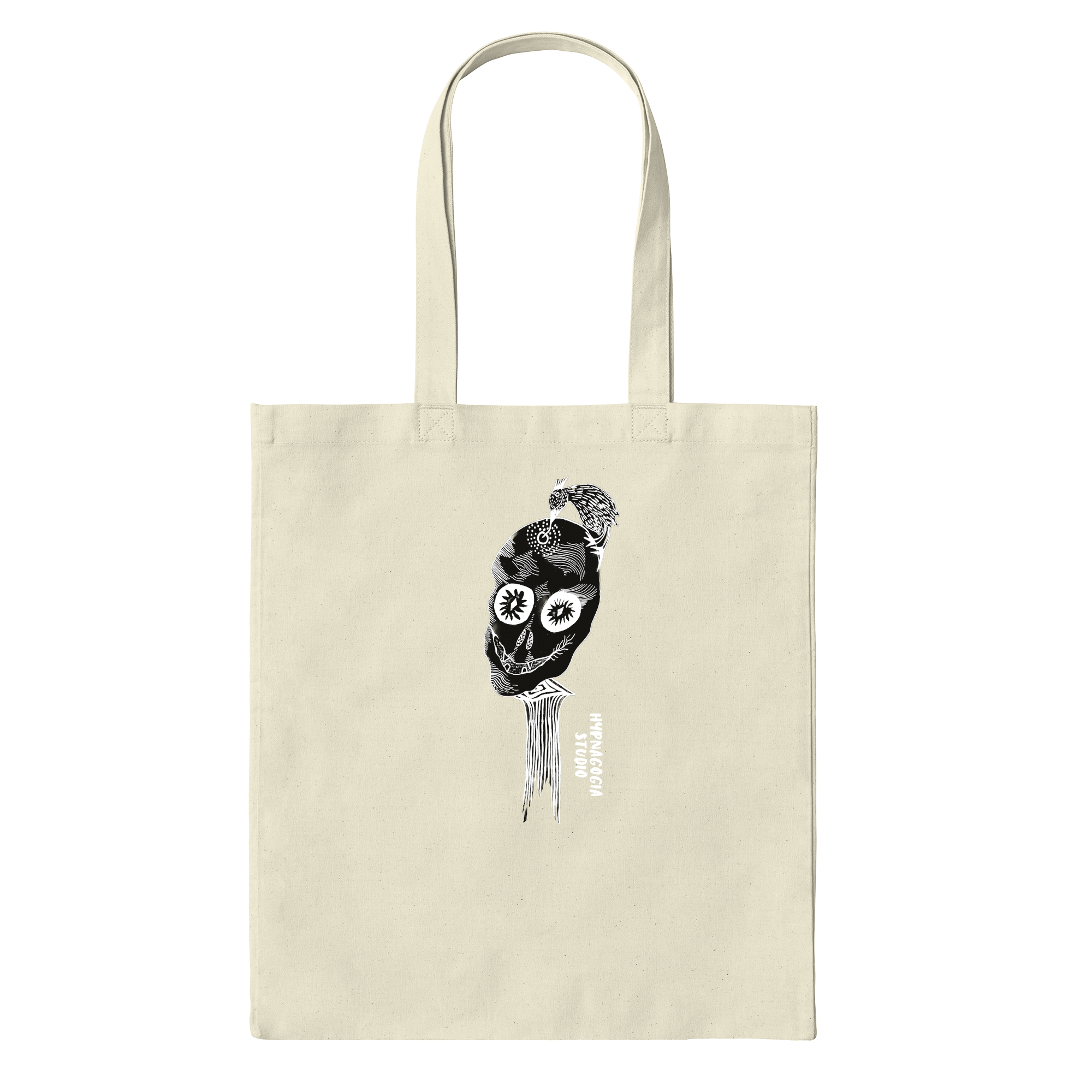 Skeleton And Bird Bag in Natural