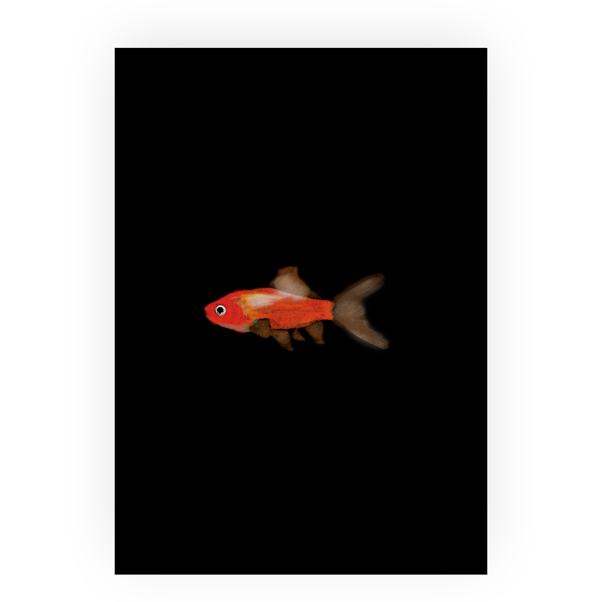 Just A Red Fish Art Print in Art print