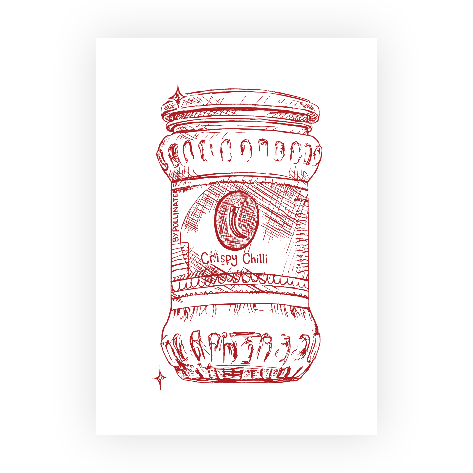 Crispy Chilli In Oil Art Print in Art print