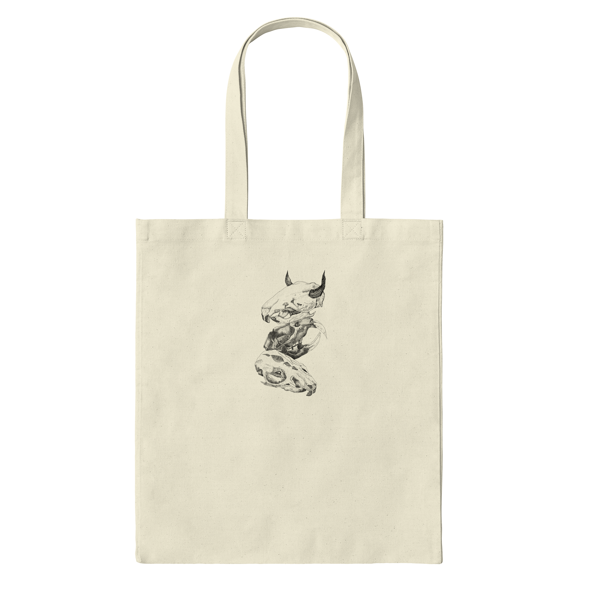 Skull Bones Bag in Natural