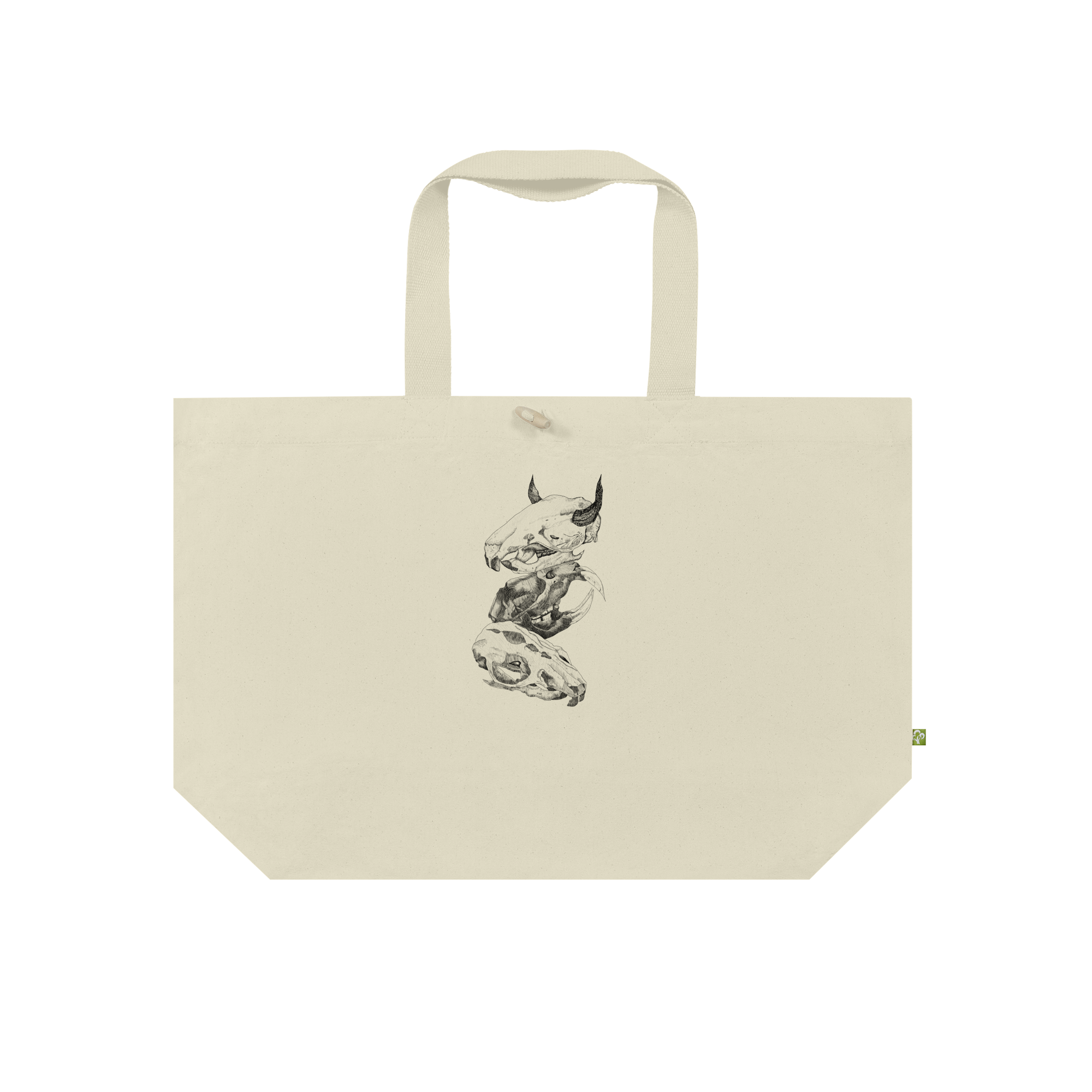 Skull Bones Bag in Natural