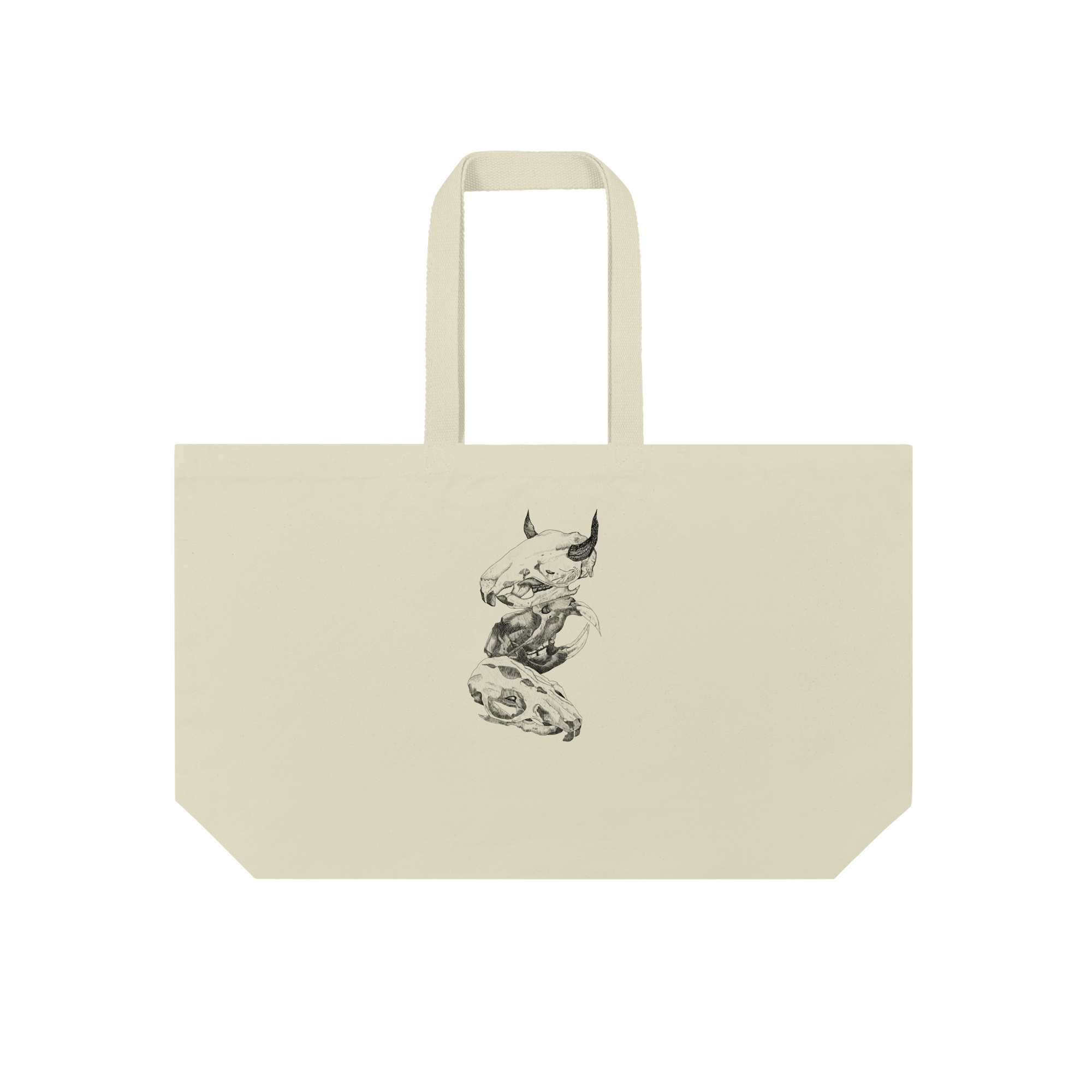 Skull Bones Bag in Natural