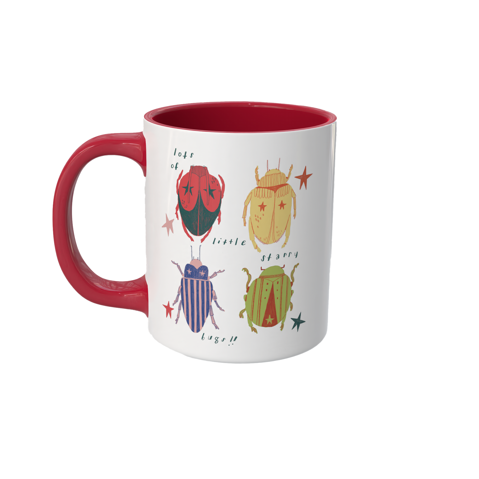 Starry Bug Mug in White