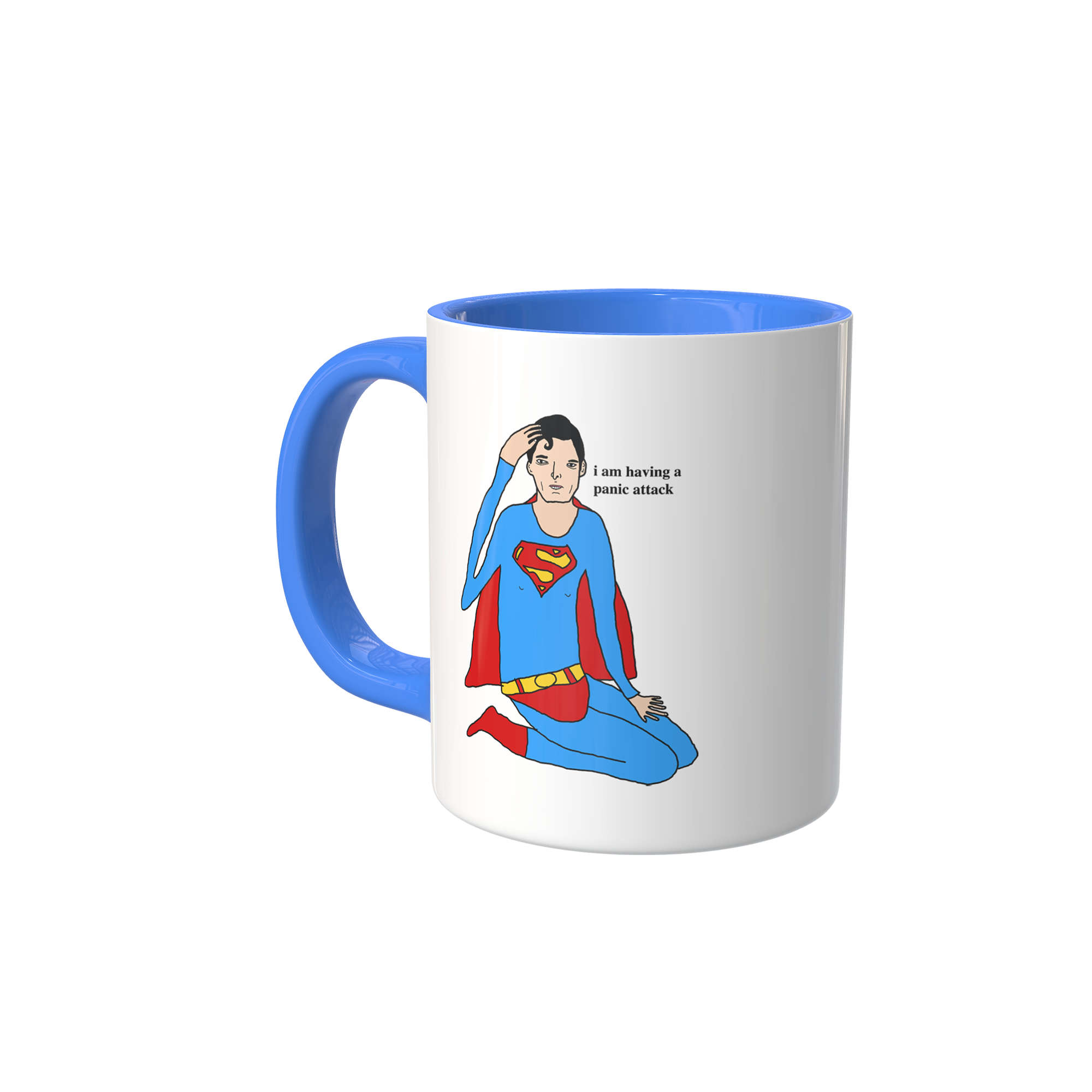 Super Panic Attack Man Mug in White