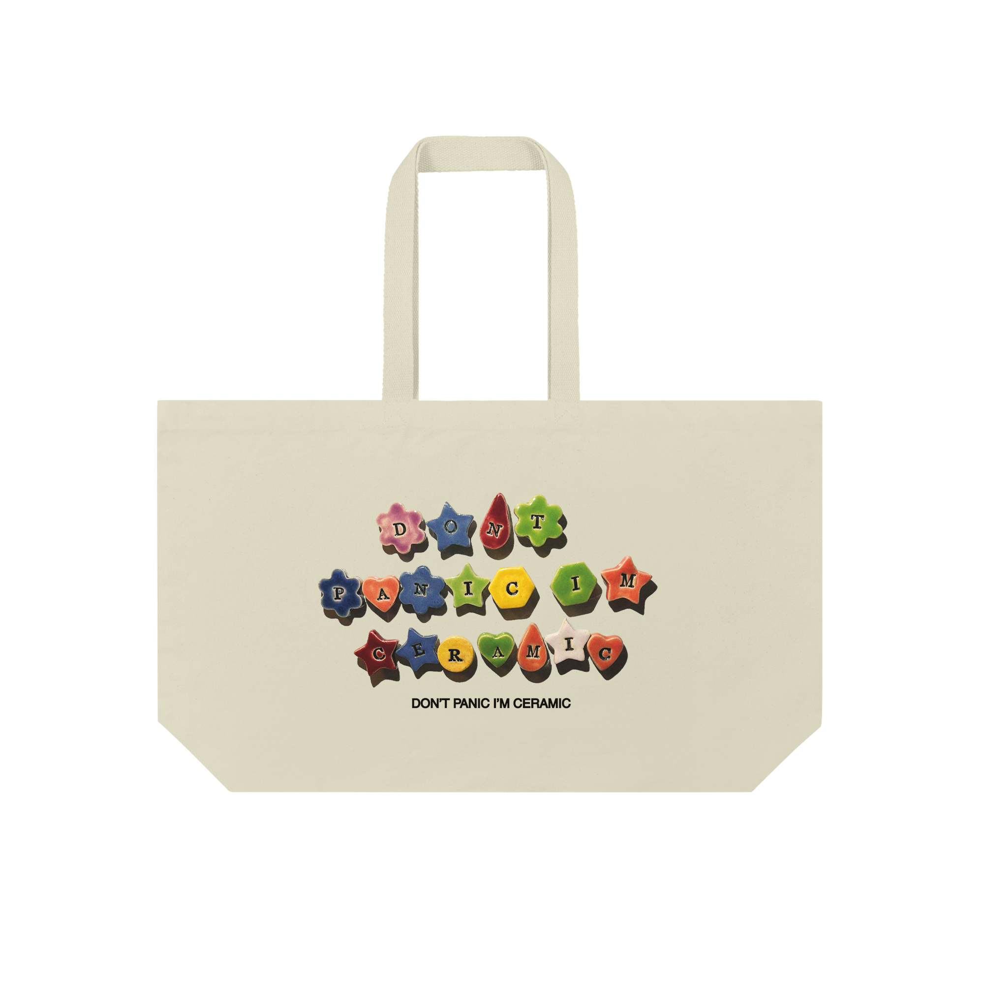 Ceramic Logo Magnets Bag in Natural