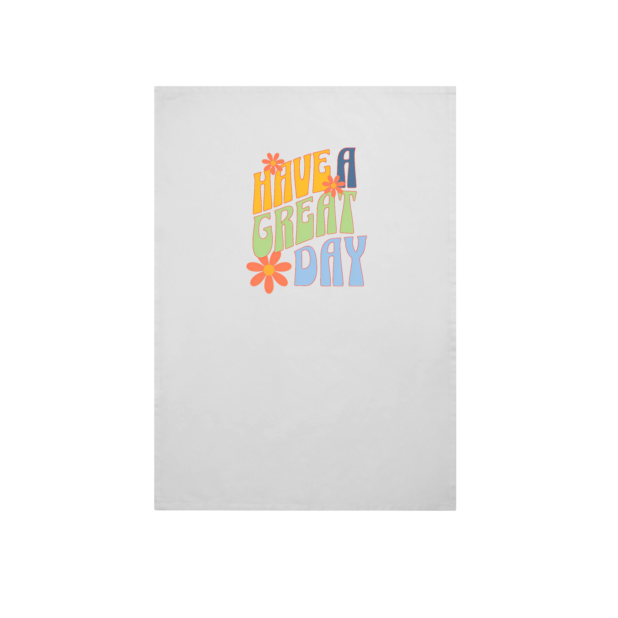 Groovy "have A Great Day" Message Lifestyle in White