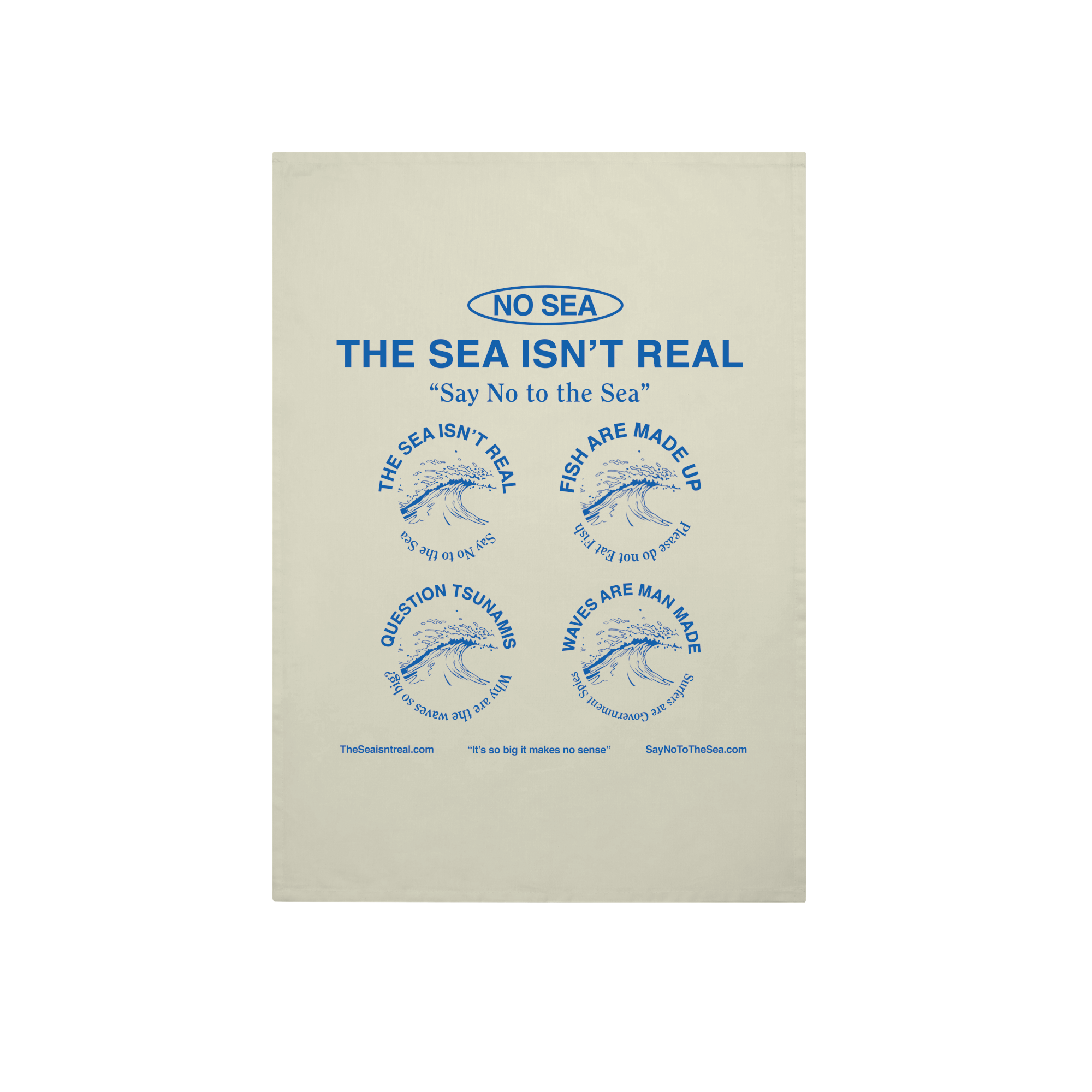 Sea Isn't Real Tea Towel Lifestyle in Natural