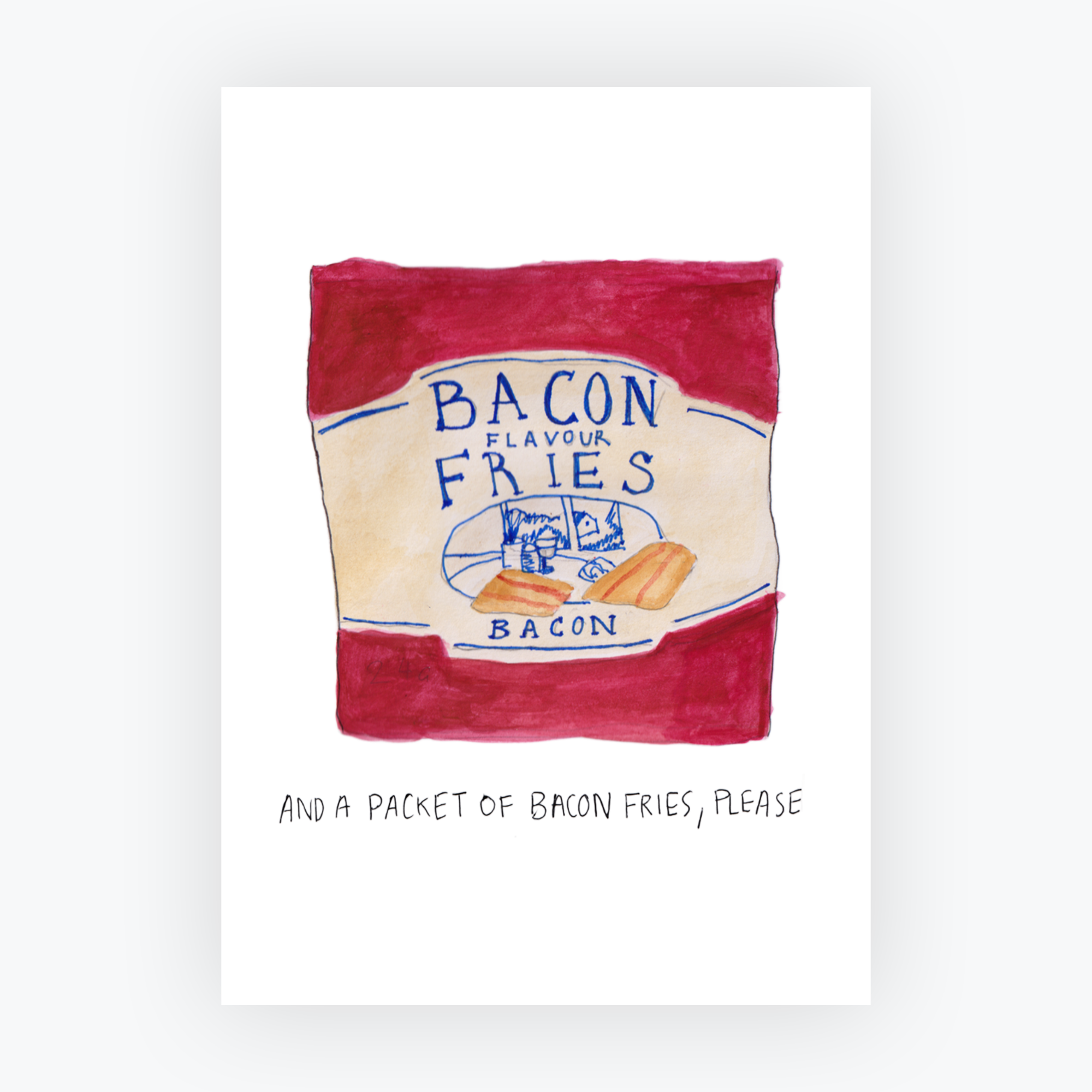 Bacon Fries Art Print in Art print