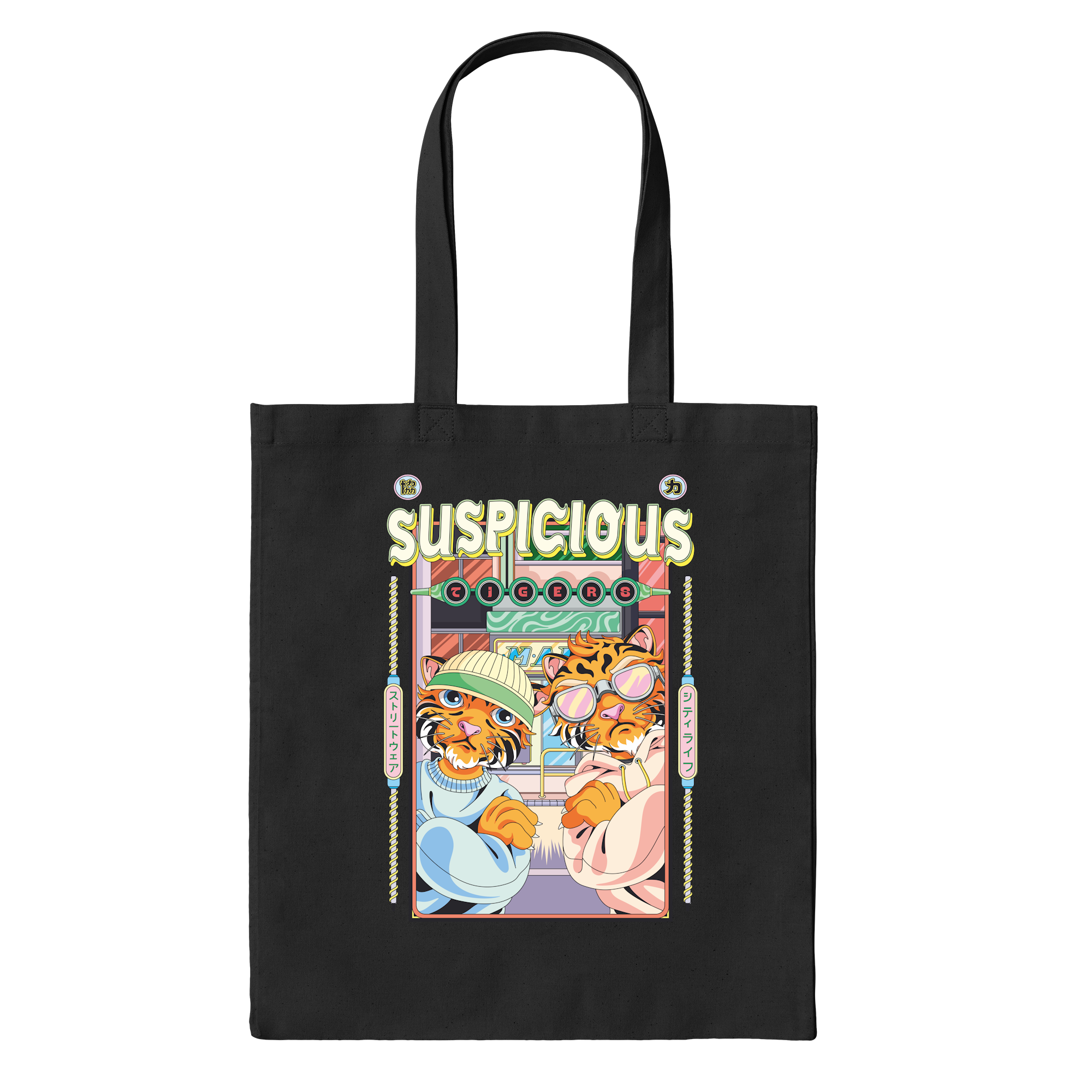 Suspicious Tigers Bag in Black