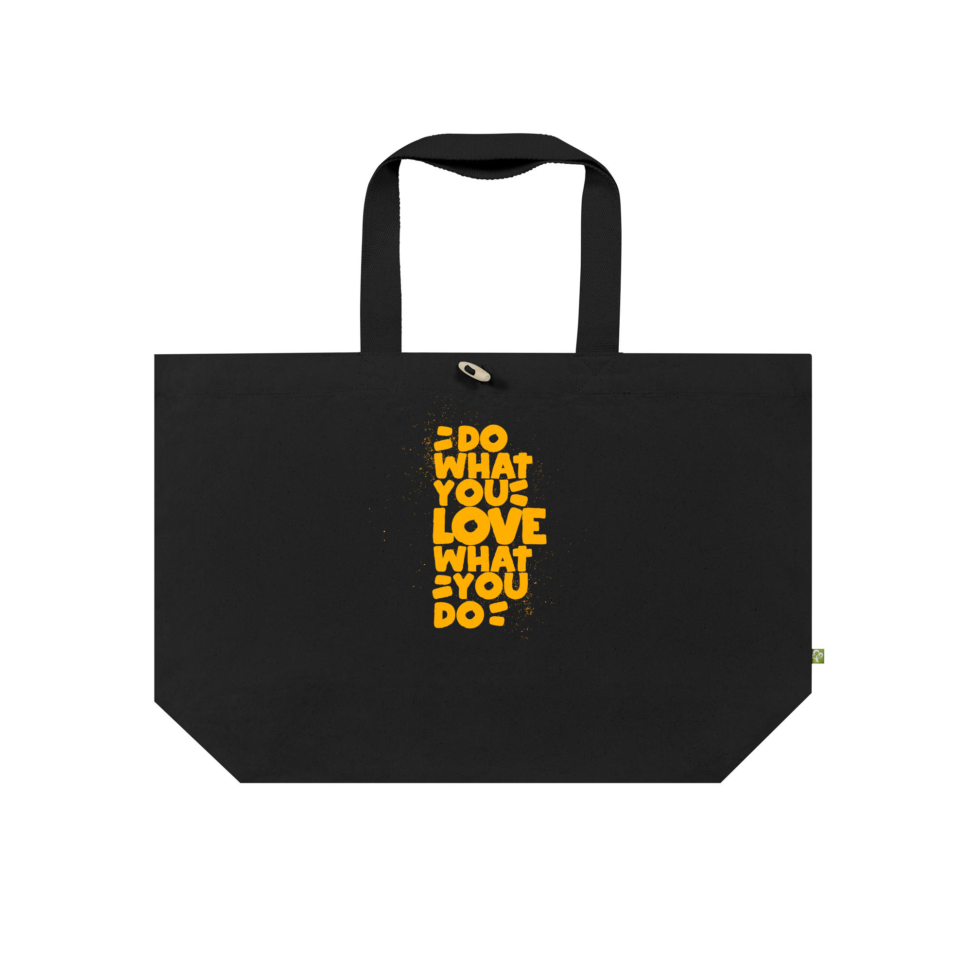 Inspirational Hand-drawn Typography Bag in Black