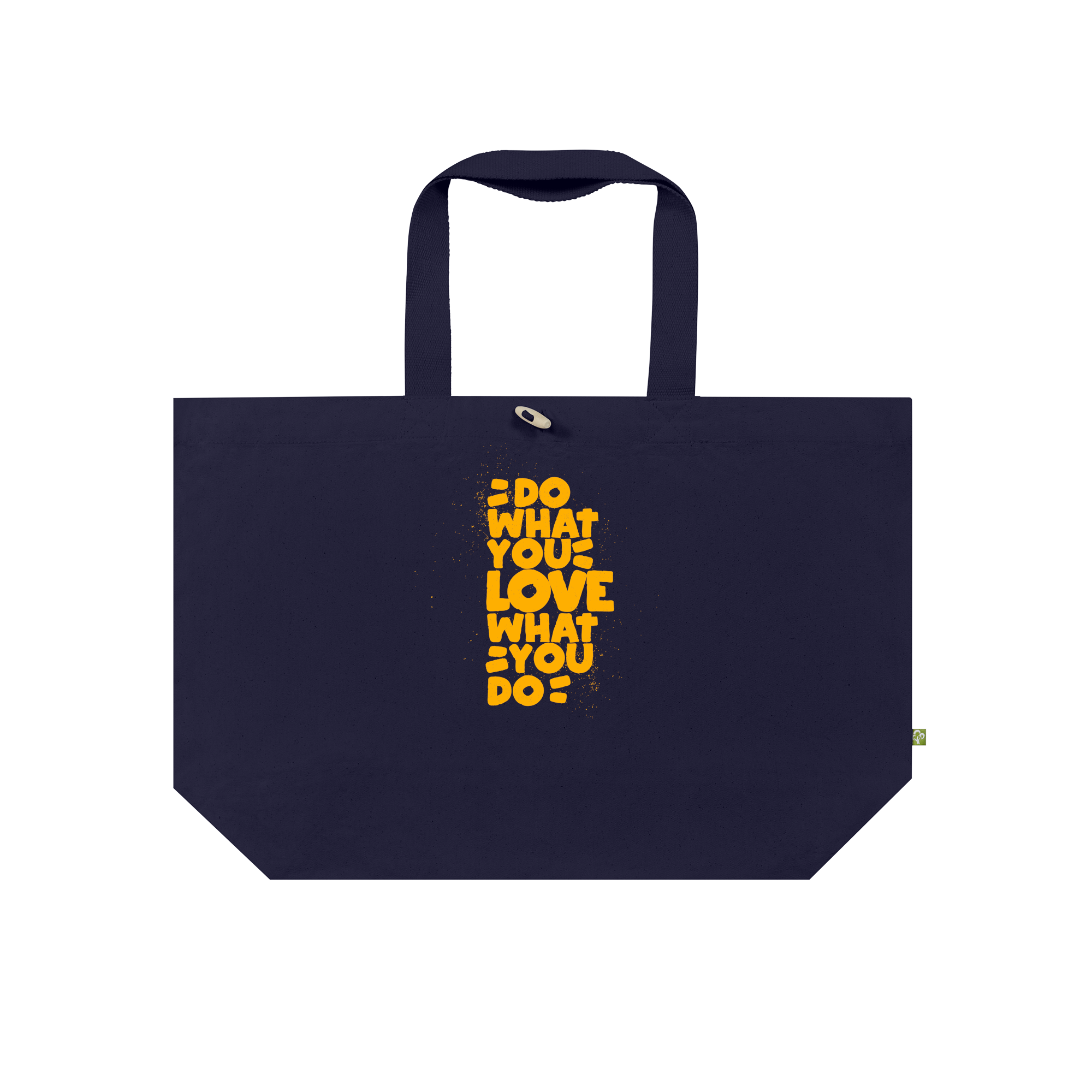 Inspirational Hand-drawn Typography Bag in French Navy