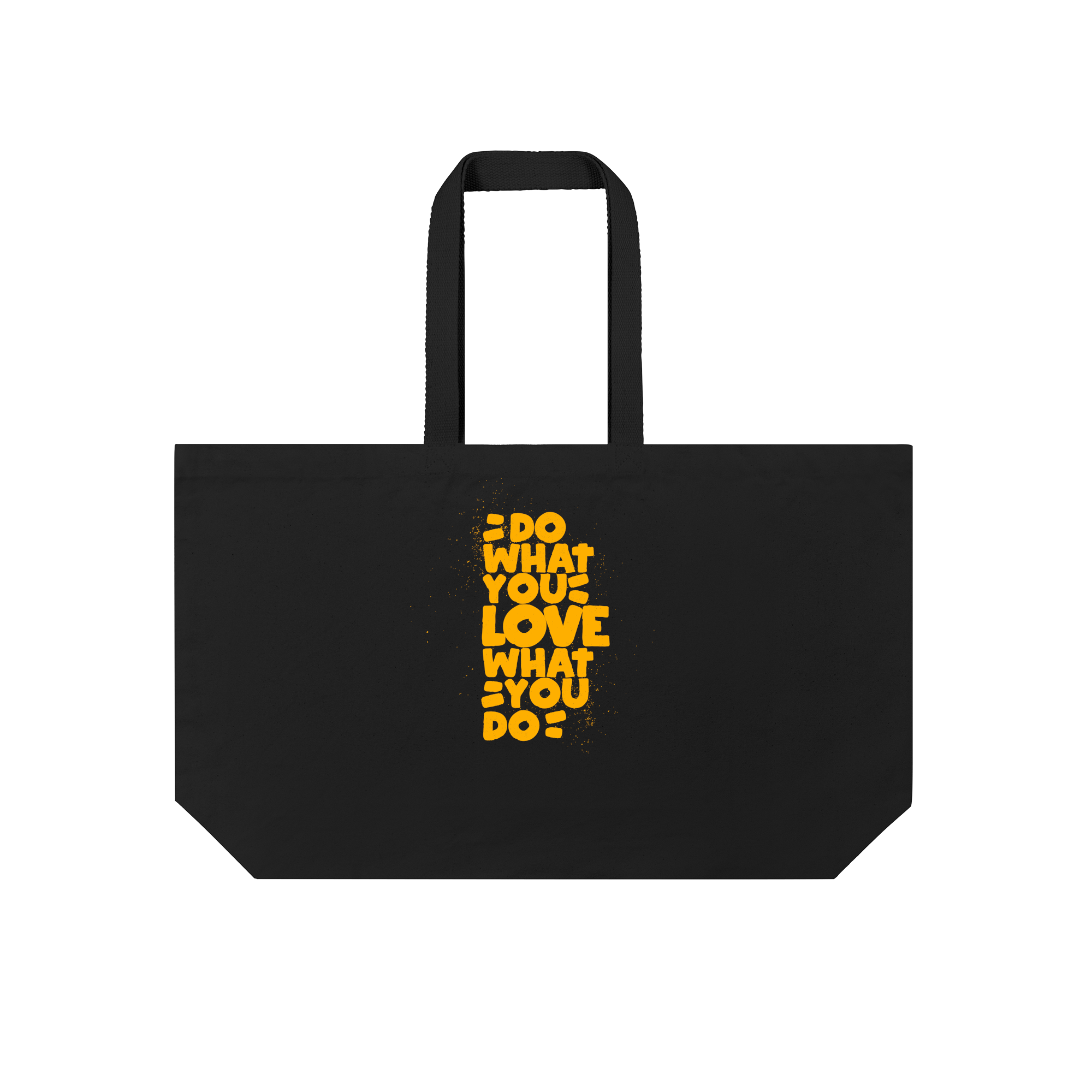 Inspirational Hand-drawn Typography Bag in Black
