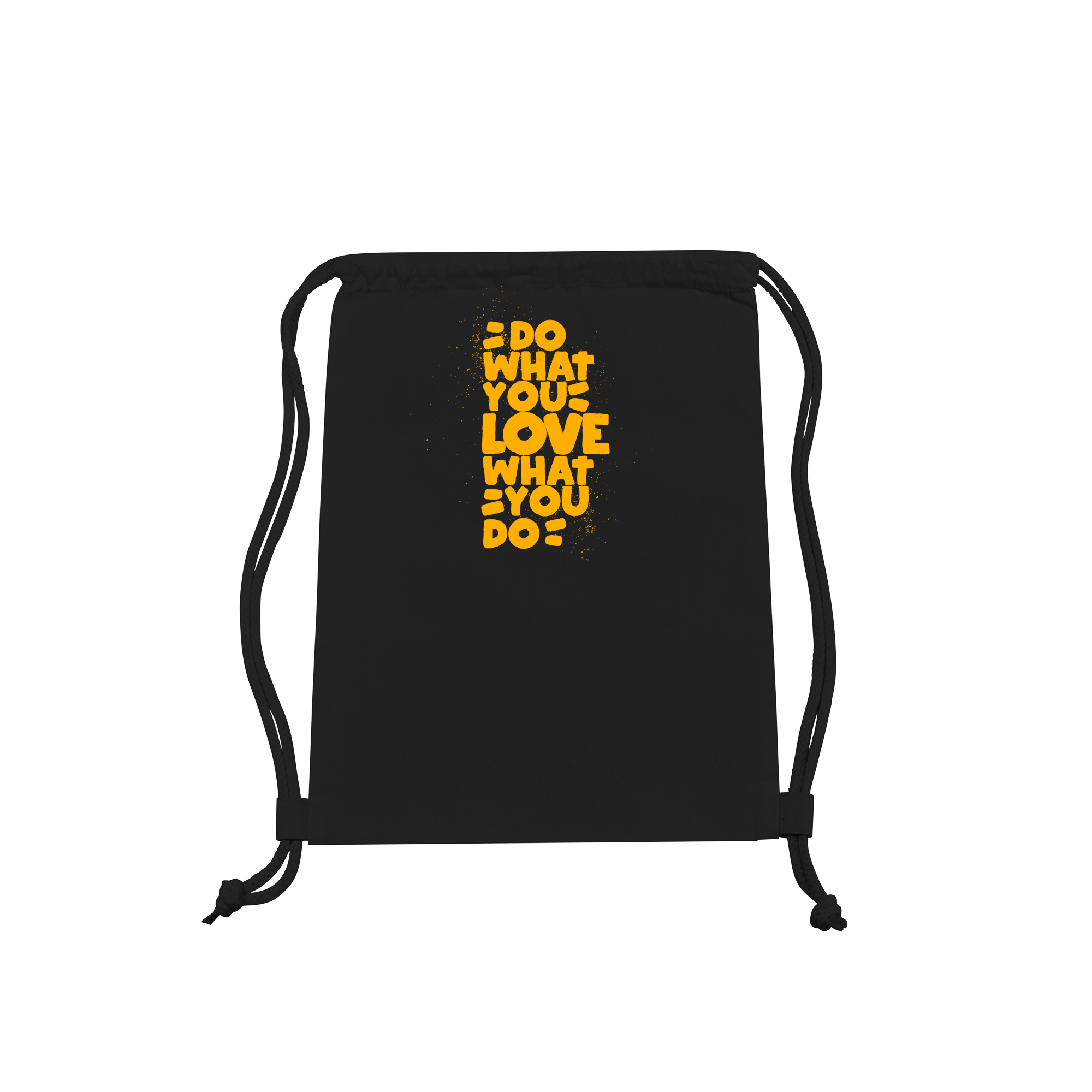 Inspirational Hand-drawn Typography Bag in Black