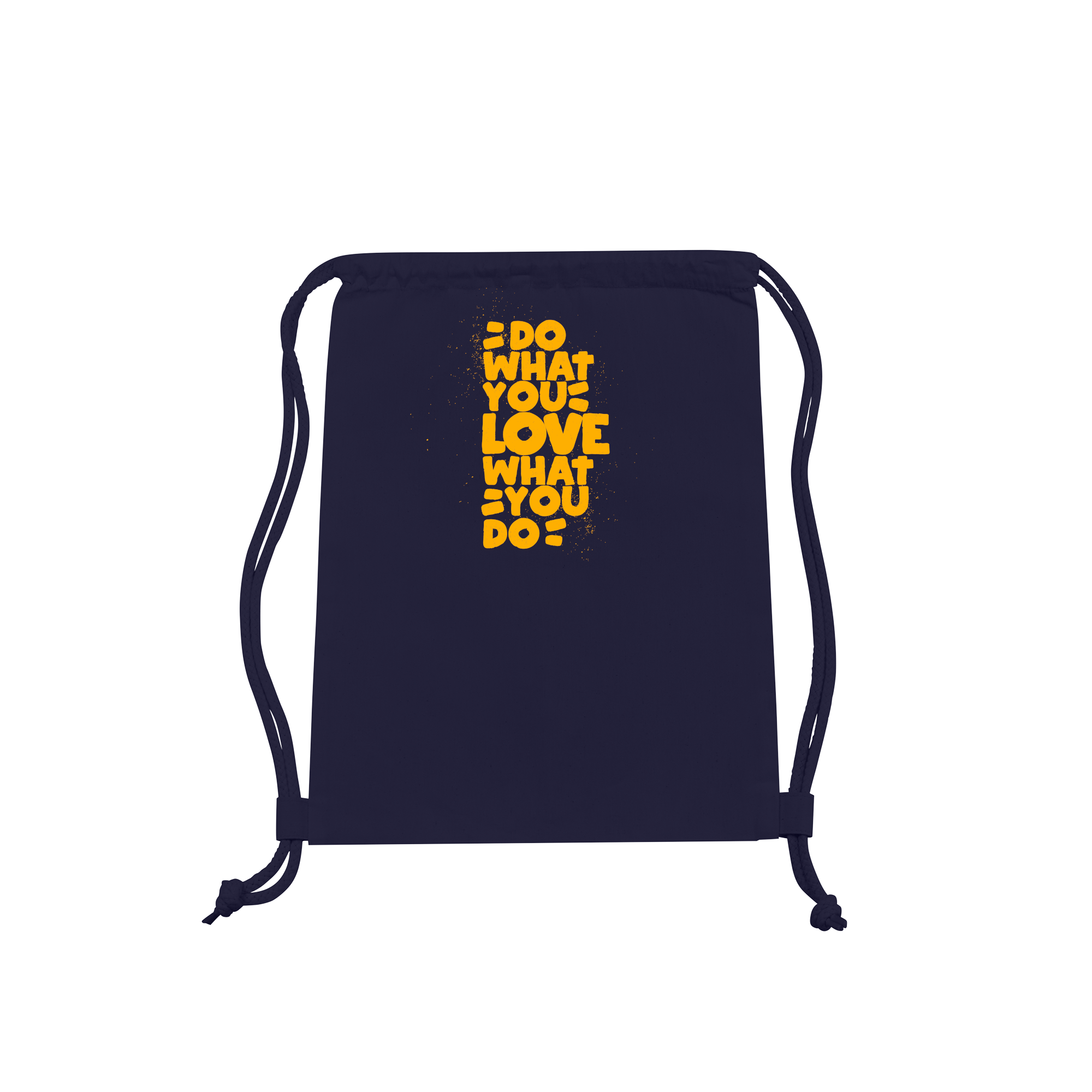 Inspirational Hand-drawn Typography Bag in French Navy