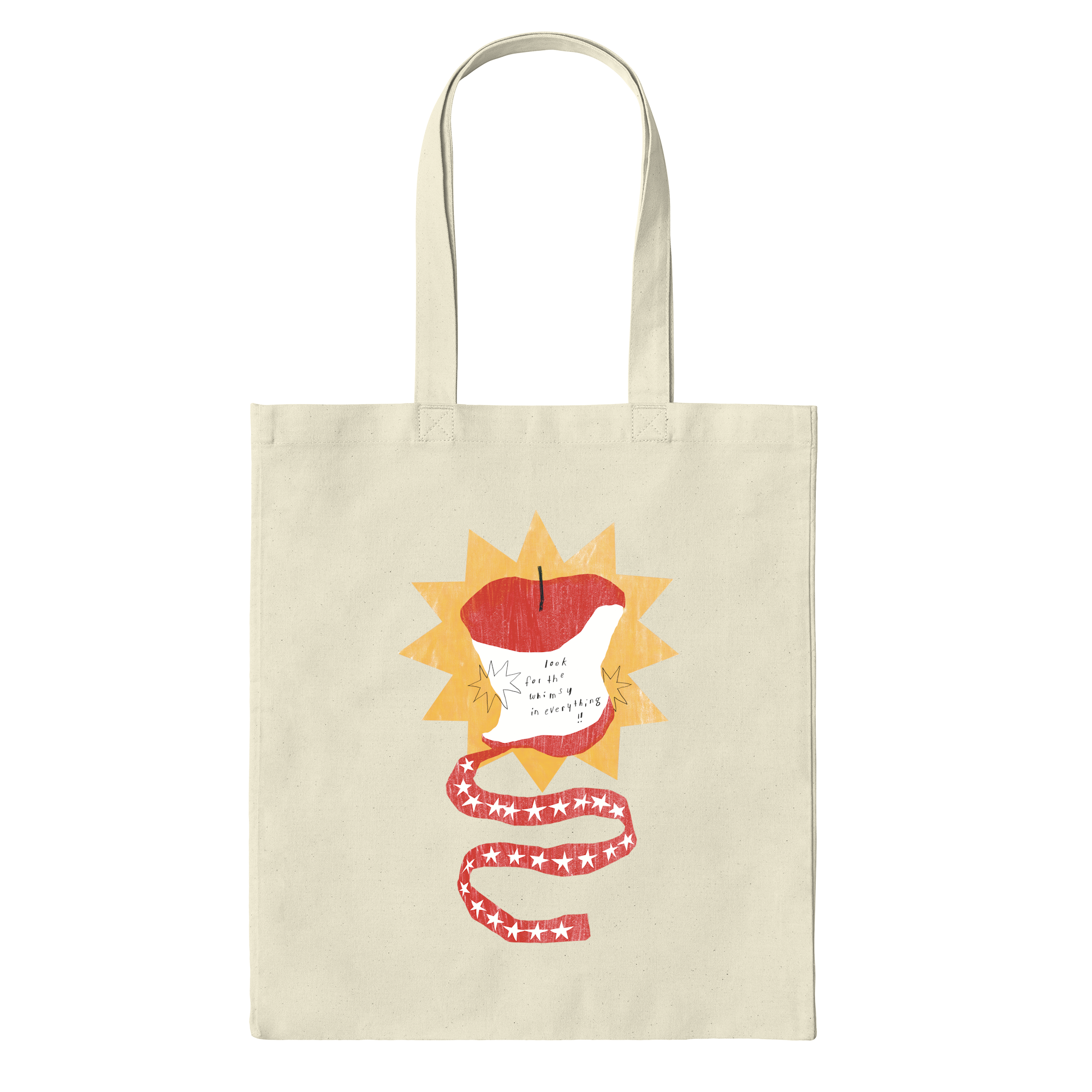 The Whimsy Apple Collection Bag in Natural