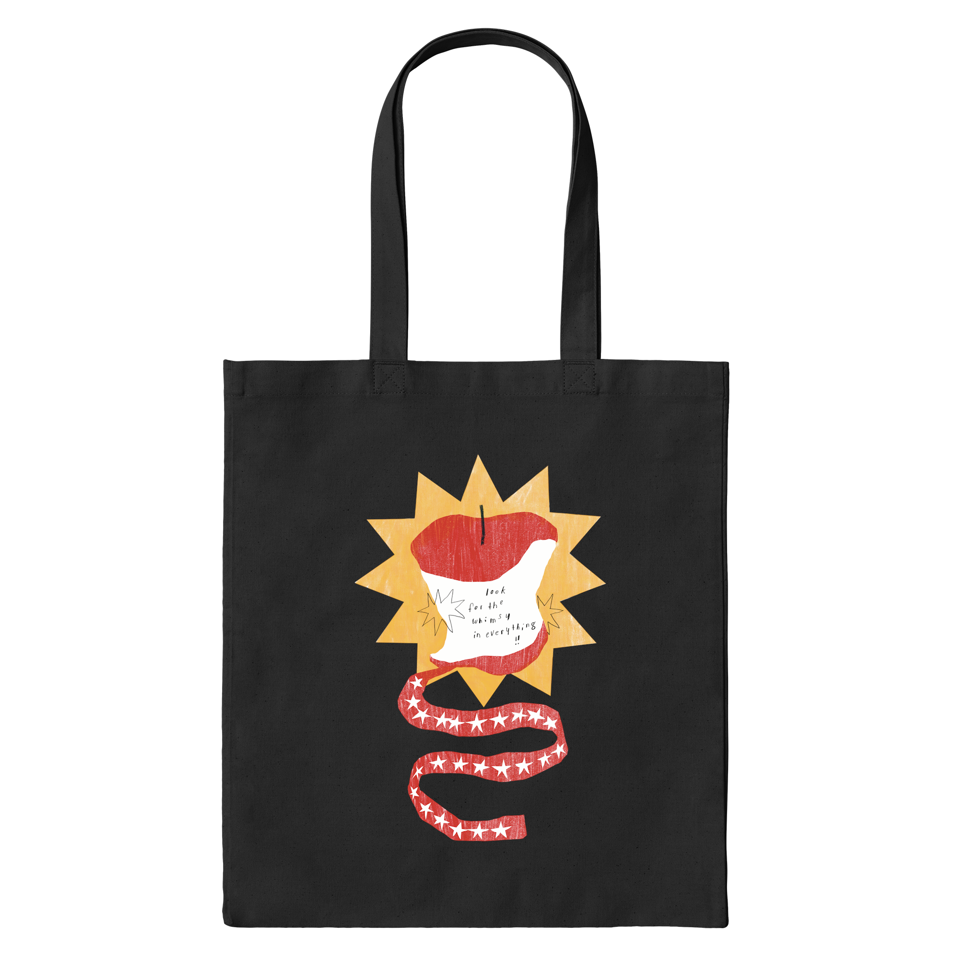 The Whimsy Apple Collection Bag in Black