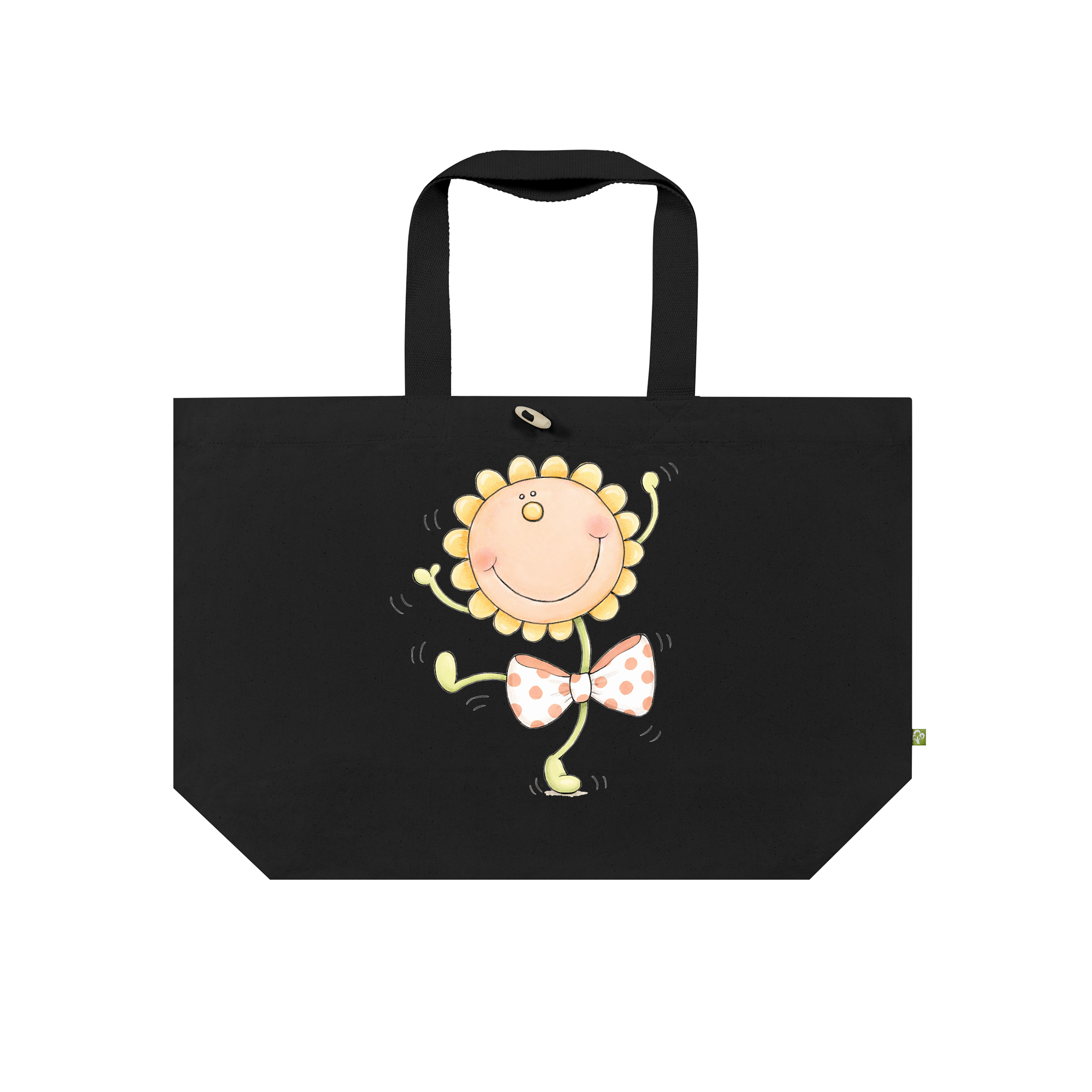 Dancing Sunflower Bag in Black