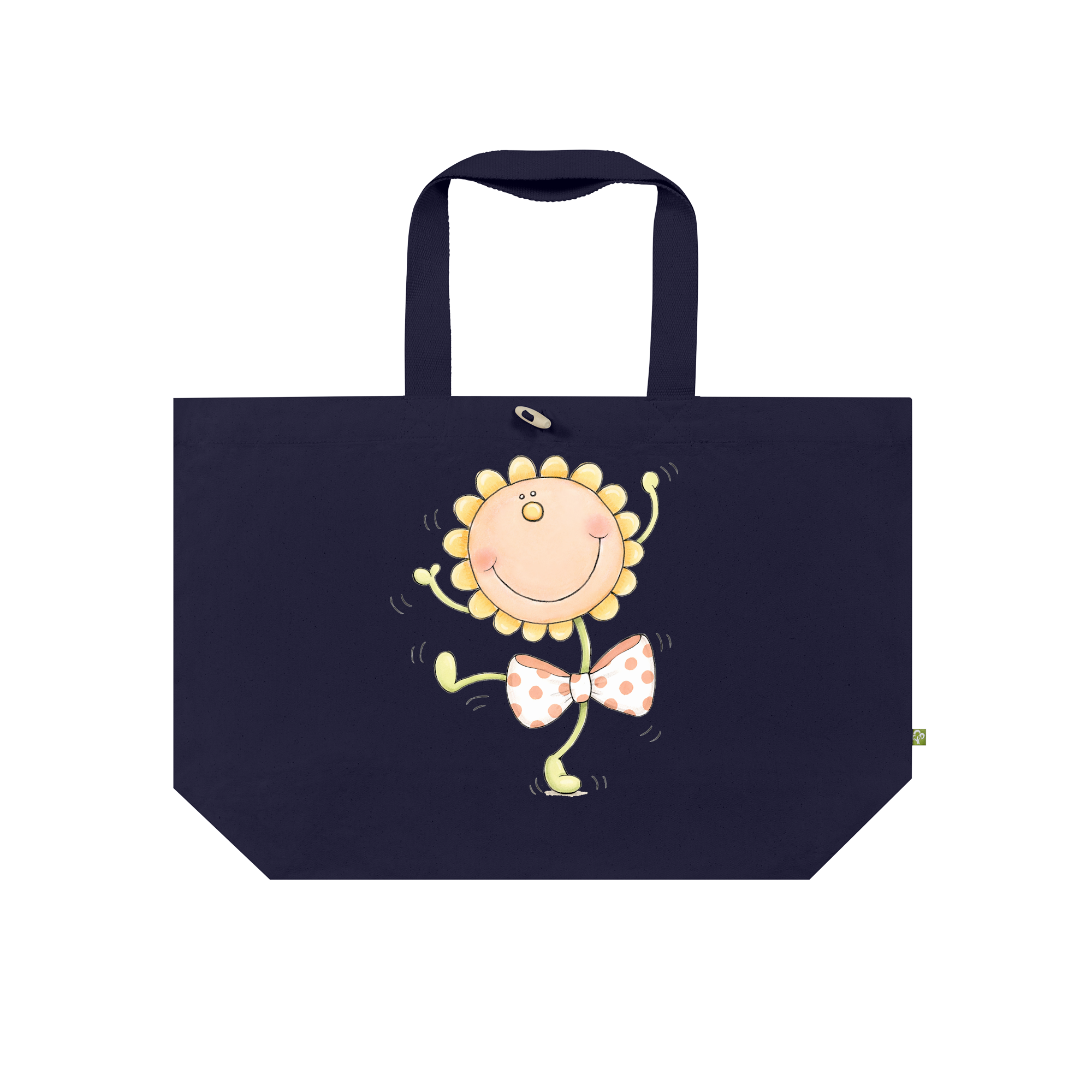 Dancing Sunflower Bag in French Navy