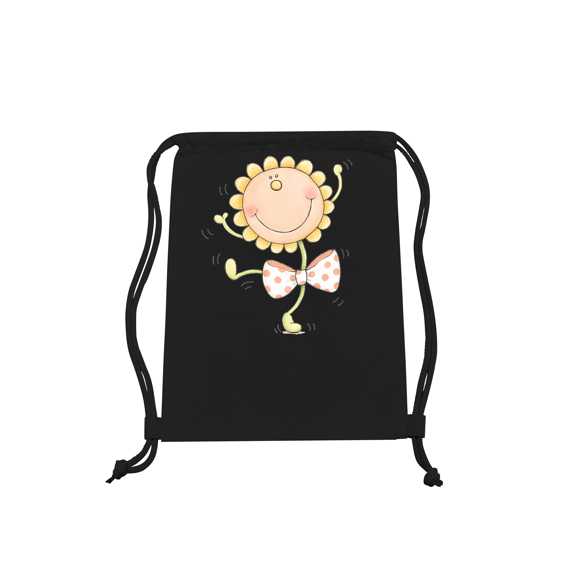 Dancing Sunflower Bag in Black