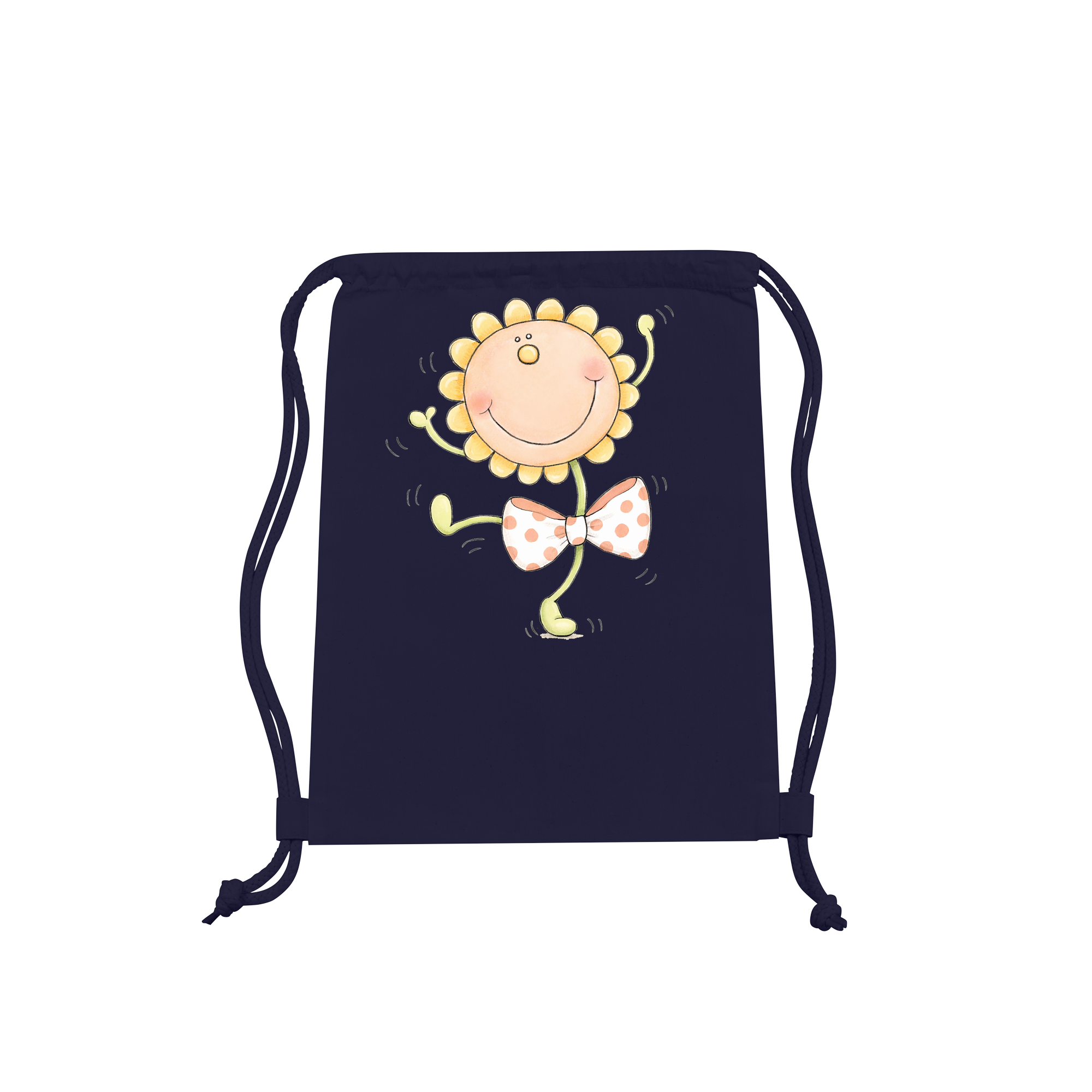 Dancing Sunflower Bag in French Navy