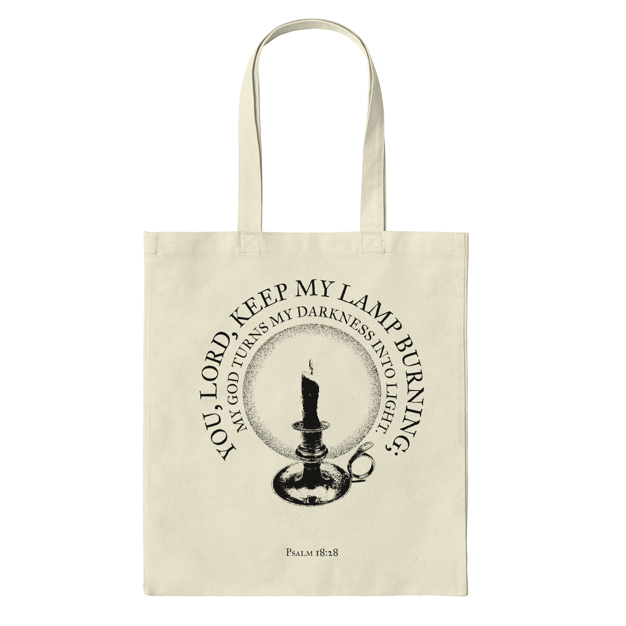 Psalm 18 Tee Bag in Natural