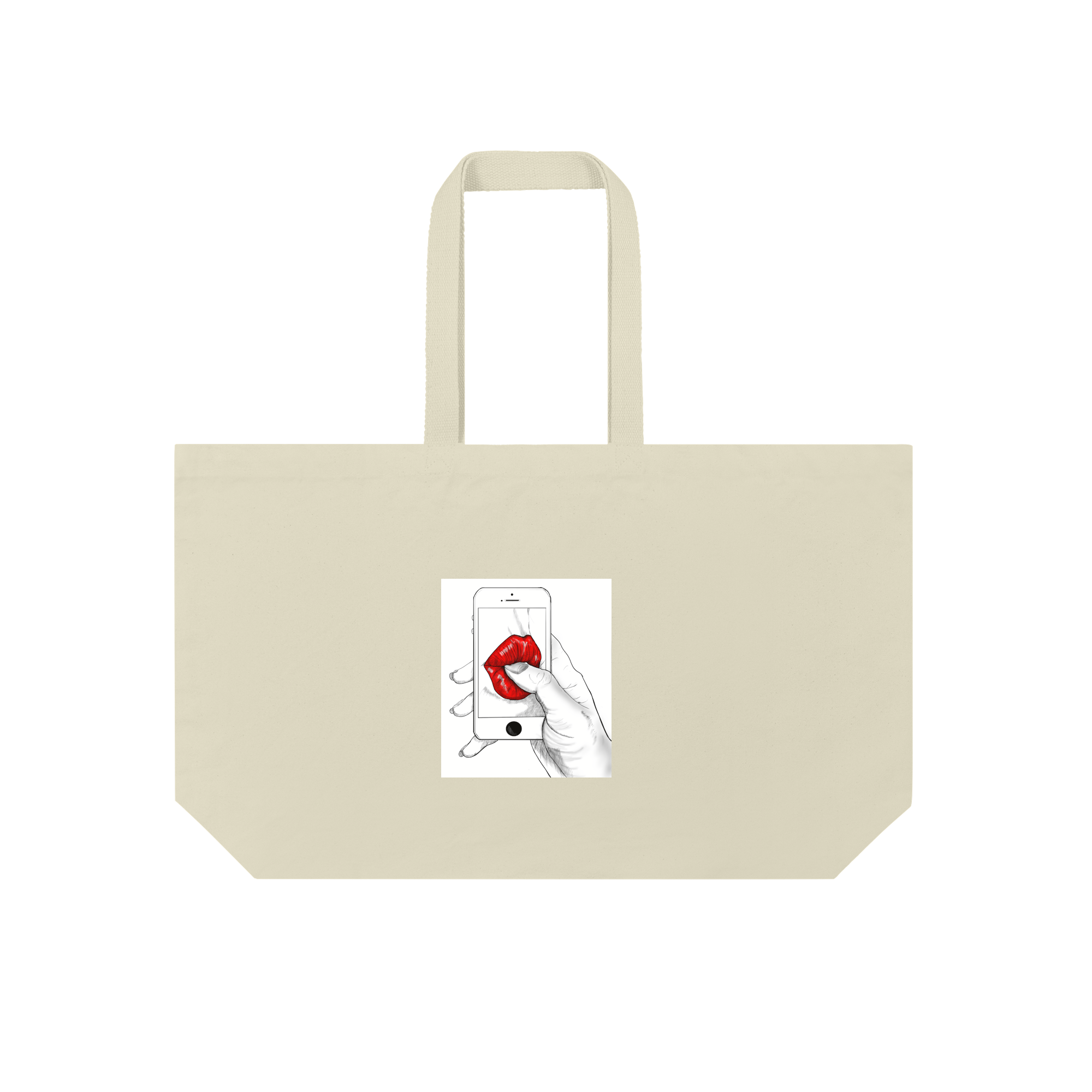 Phone Kiss Bag in Natural