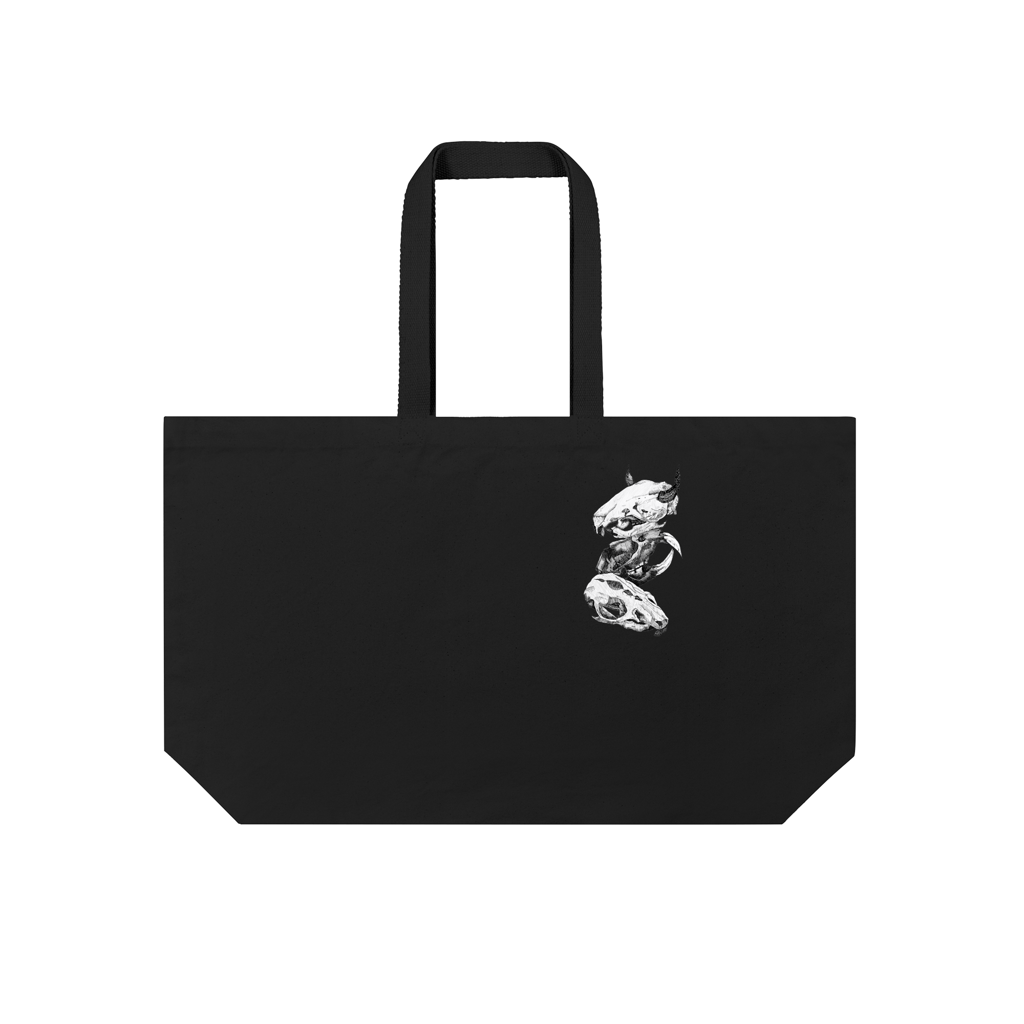Skull Bones Black Bag in Black