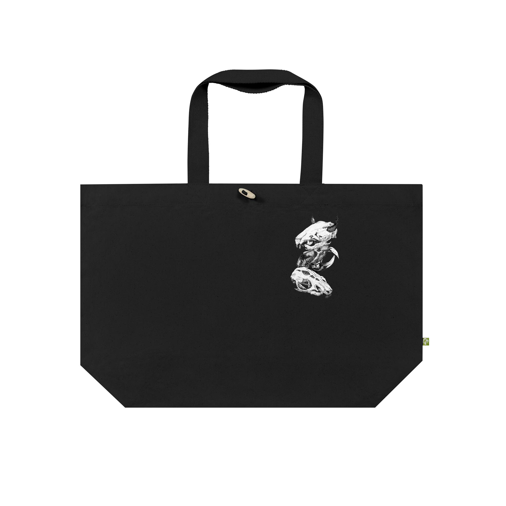 Skull Bones Black Bag in Black