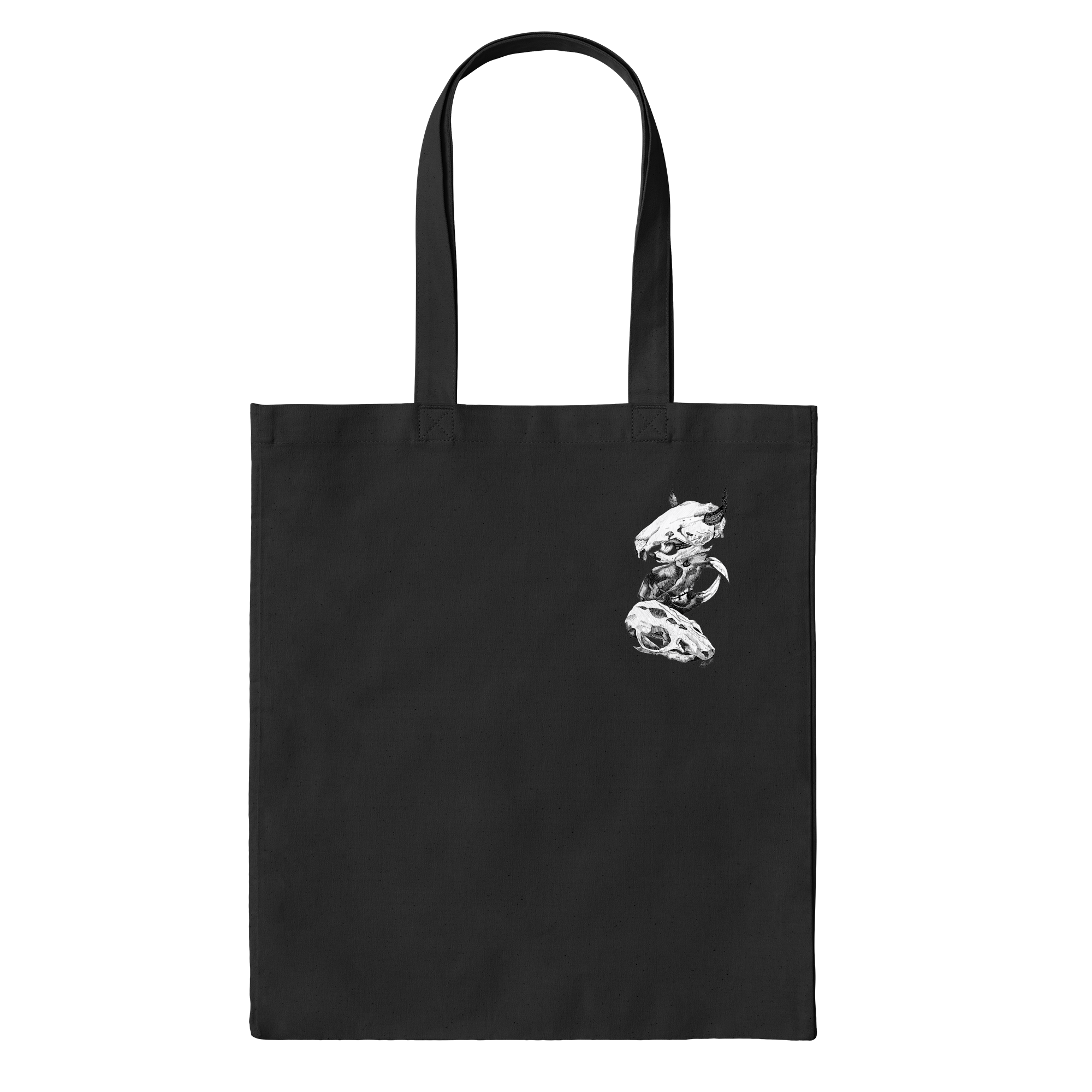 Skull Bones Black Bag in Black