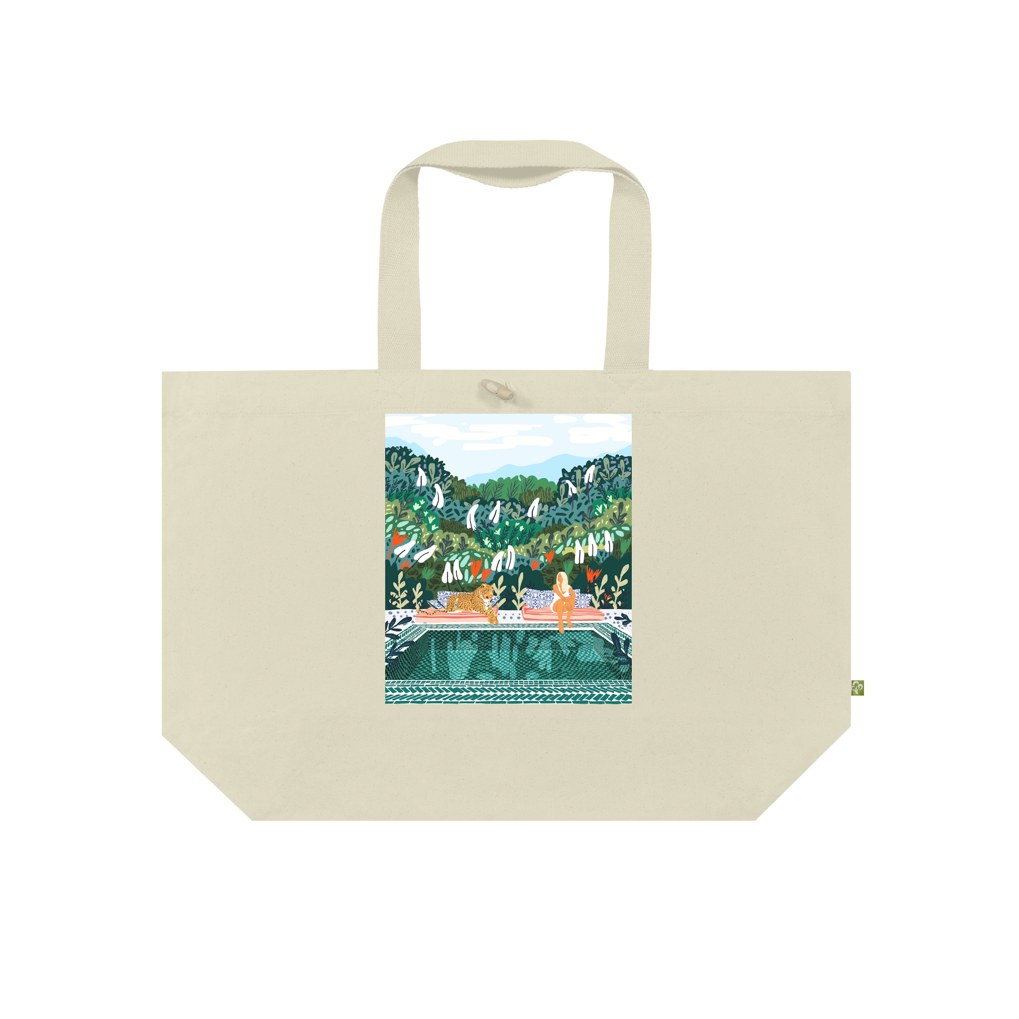 Chilling With My Leopard Bag in Natural