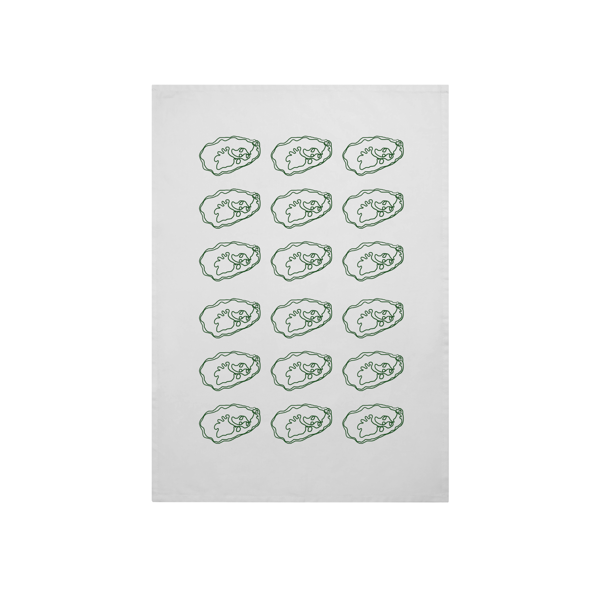 Oysters Tea Towel Lifestyle in White