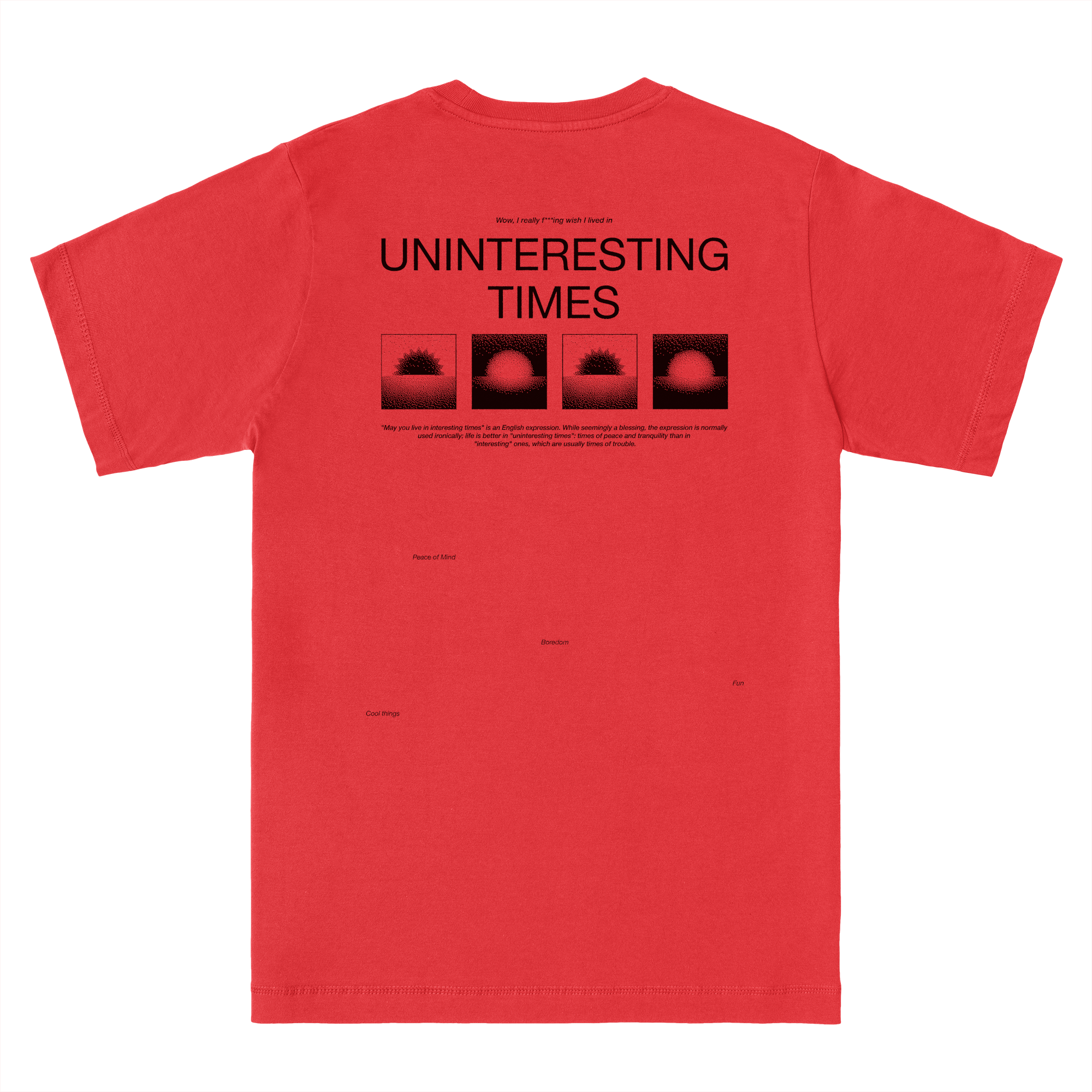 Uninteresting Times T-shirt in Red