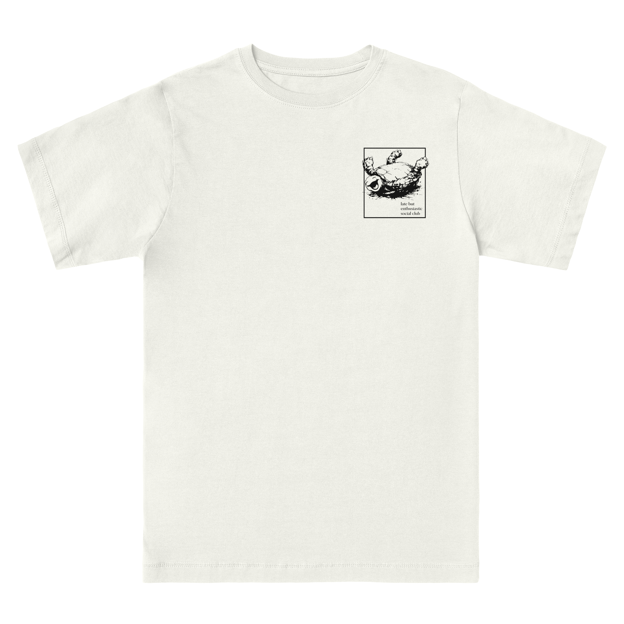 Late But Enthusiastic Social Club T-shirt in Off white