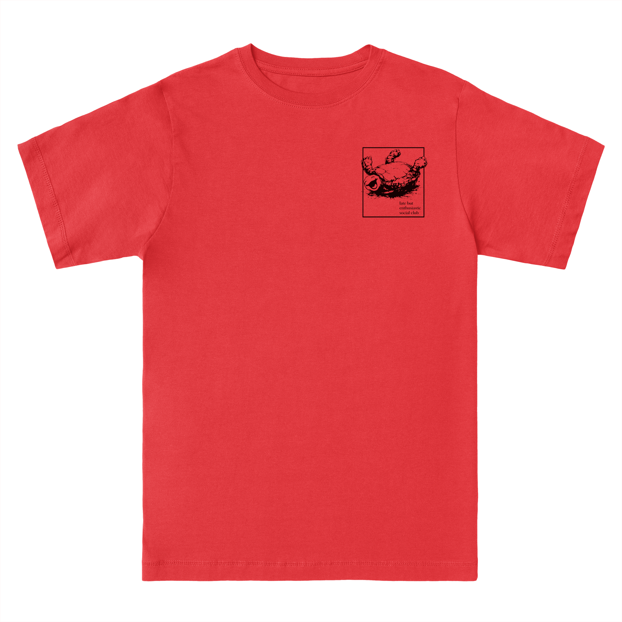 Late But Enthusiastic Social Club T-shirt in Red