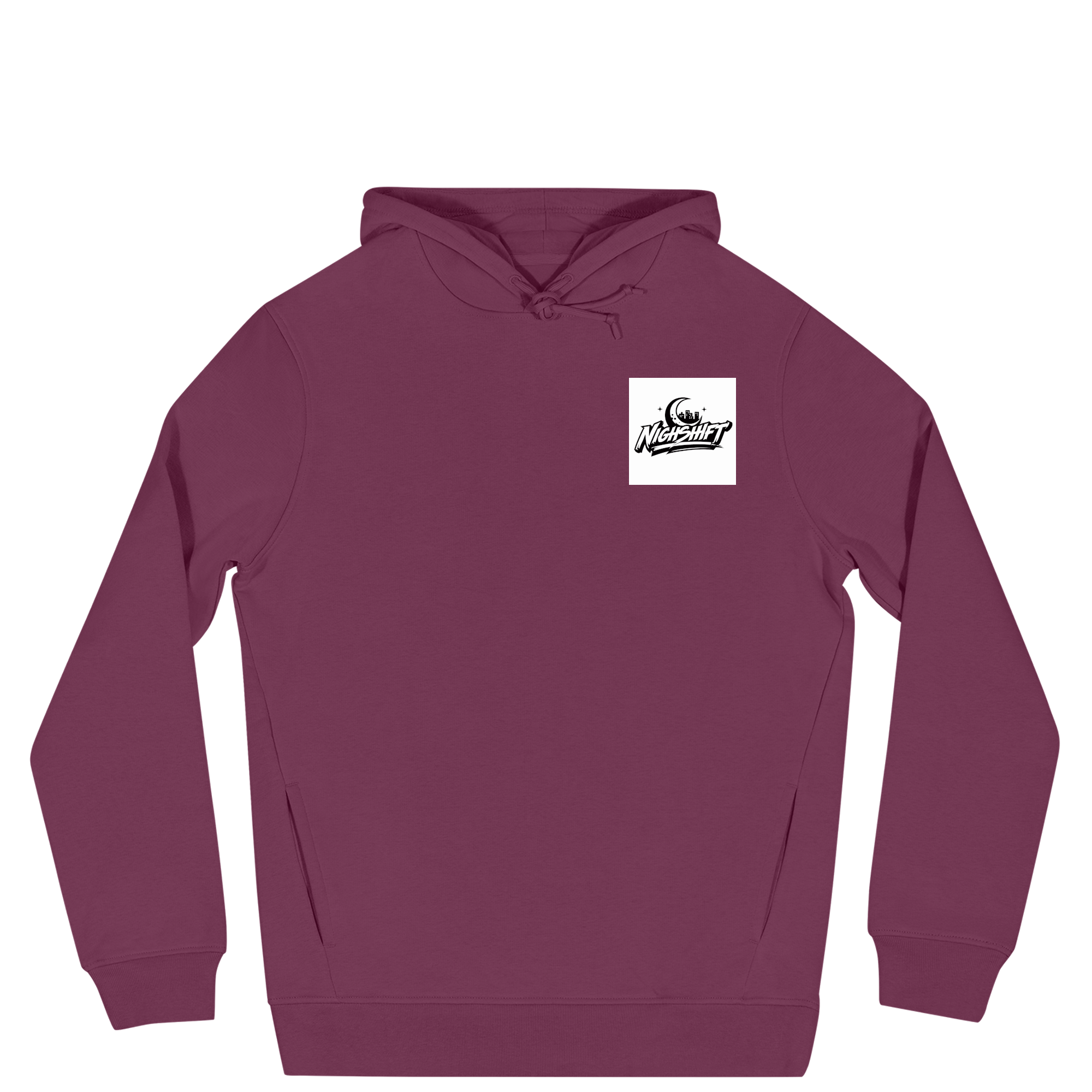 City Ever Sleeps Hoody in Burgundy