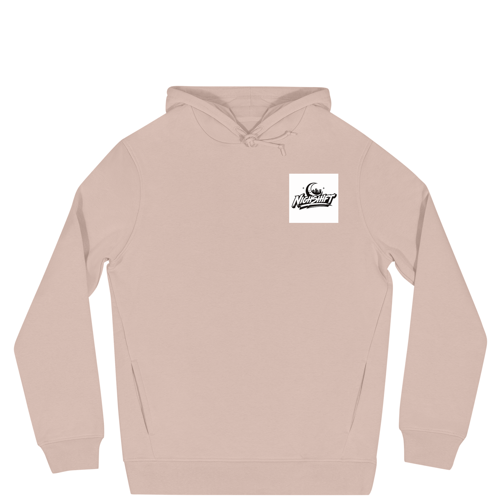 City Ever Sleeps Hoody in Soft Pink