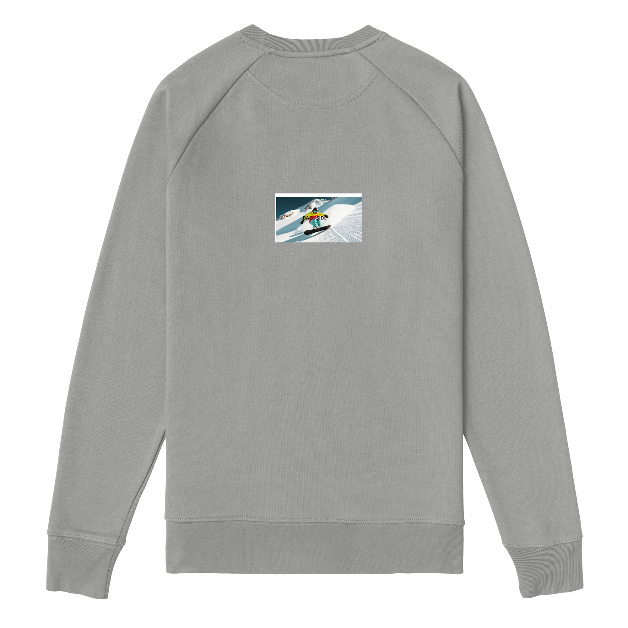 Back Side Sweatshirt in Mid Heather Grey