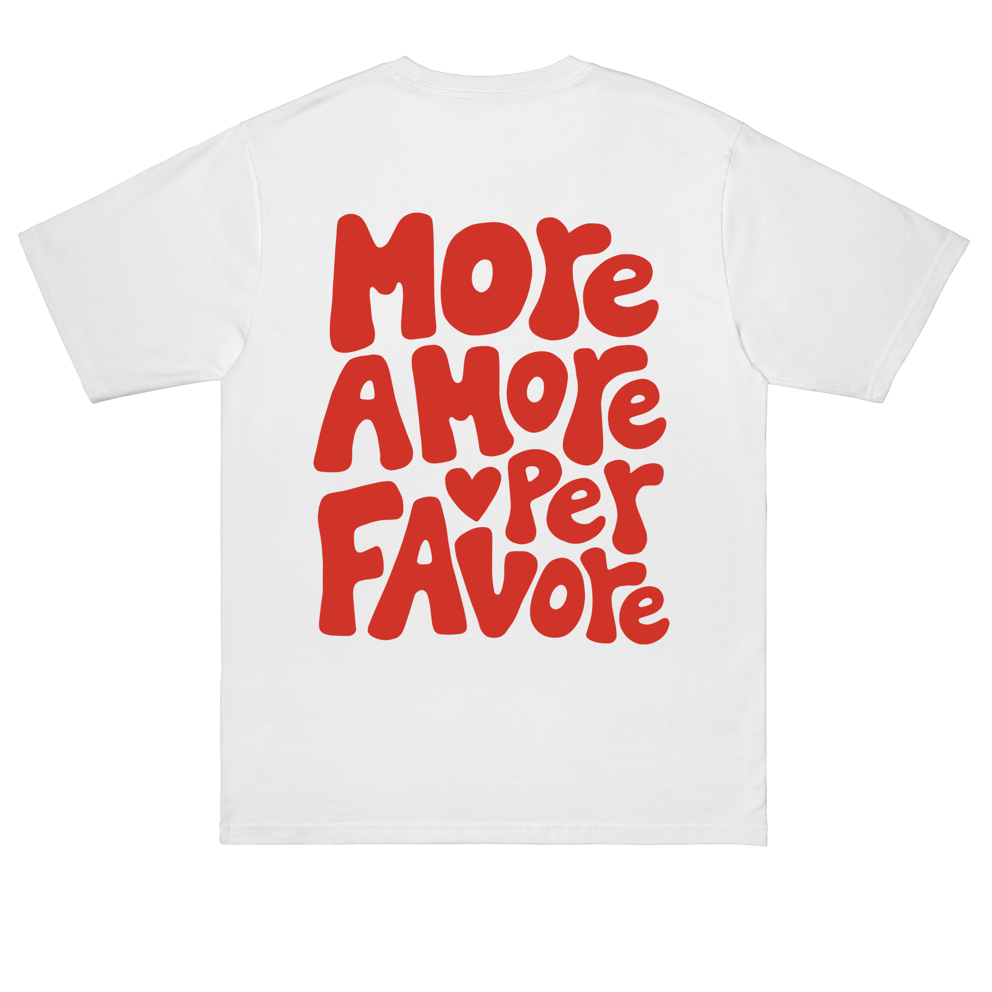More Amore Per Favore Red T-shirt in White