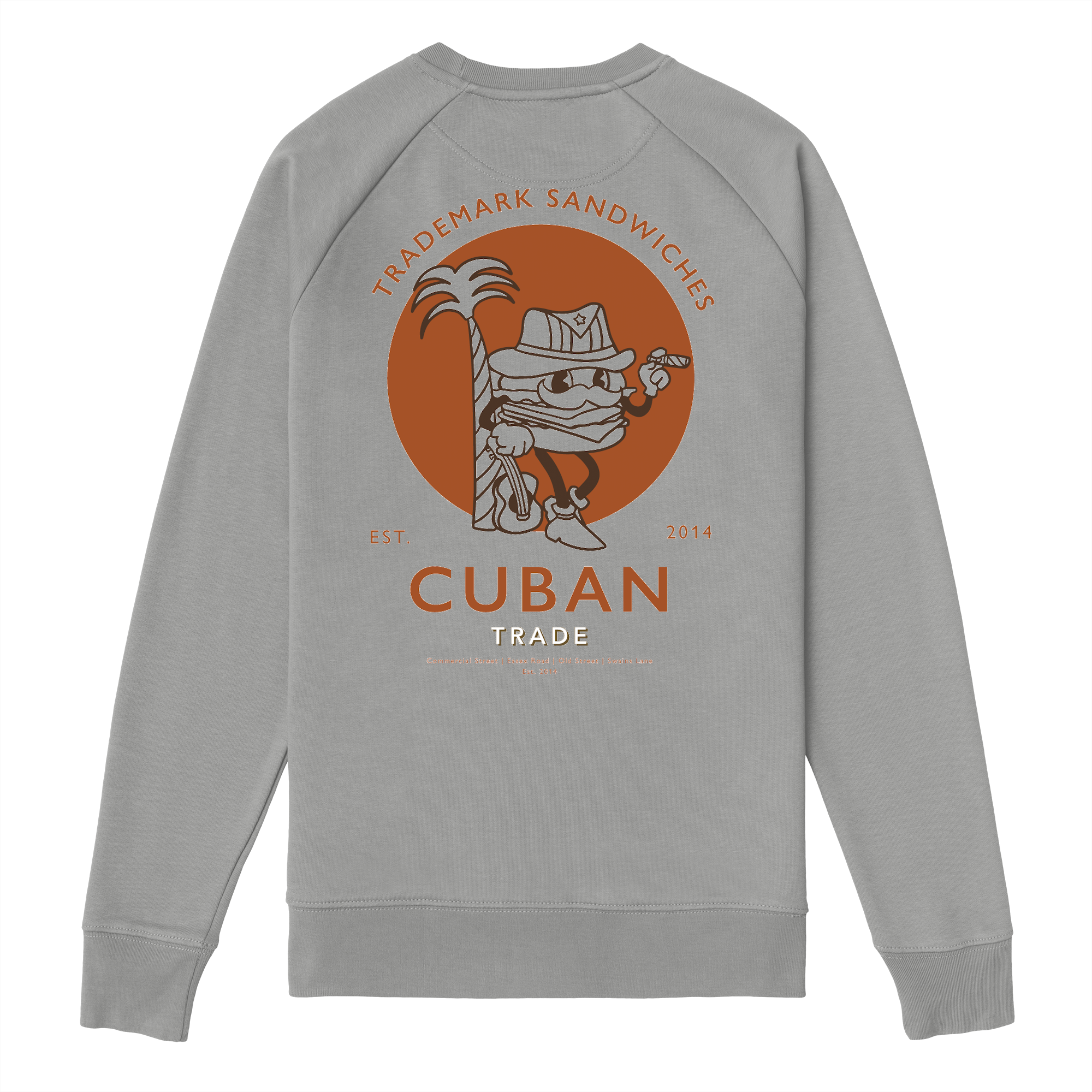 Trademark Sandwich Cuban Sweatshirt in Mid Heather Grey