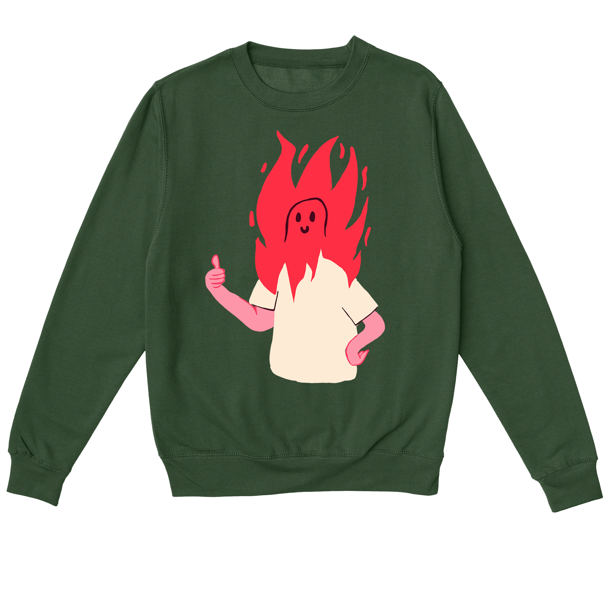 I'm Fine Sweatshirt in Forest Green